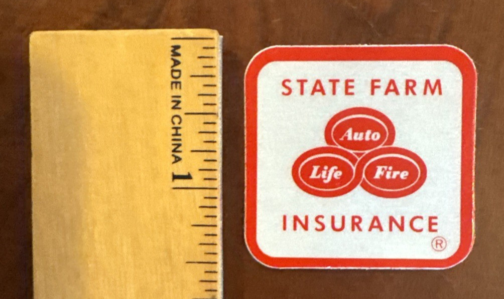 VINTAGE STATE FARM STICKER SMALL