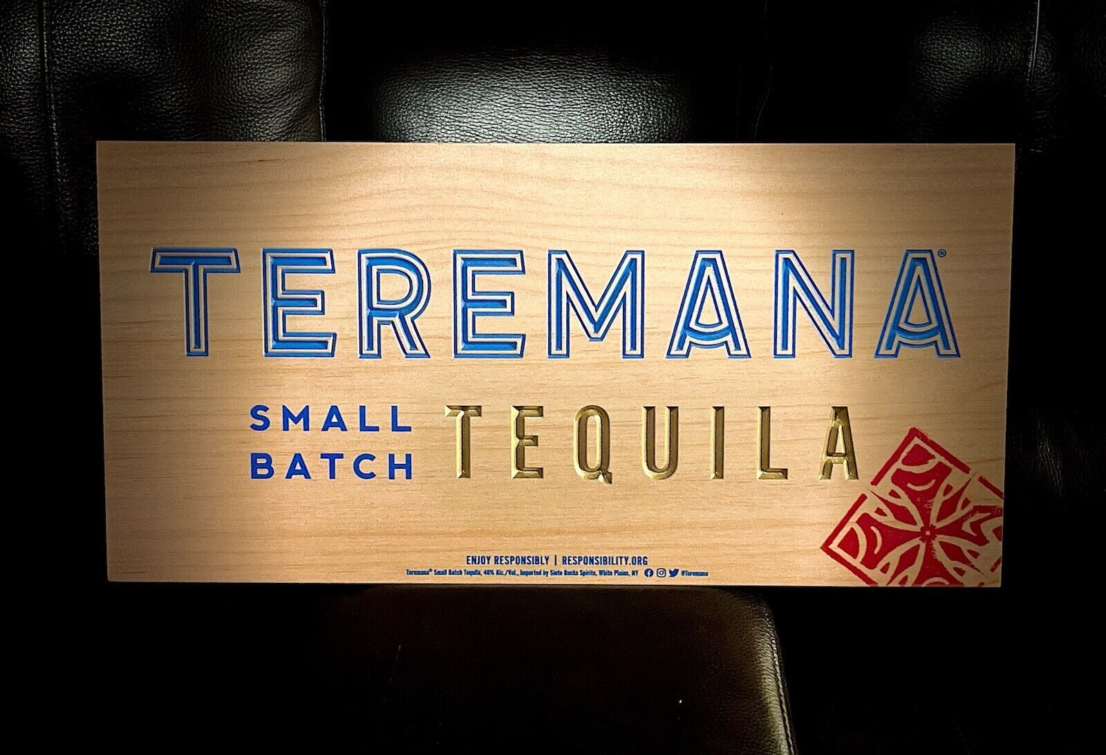 Teremana Small Batch Tequila Wall Hanging Wood Sign Bar Decor Man Cave Brand New