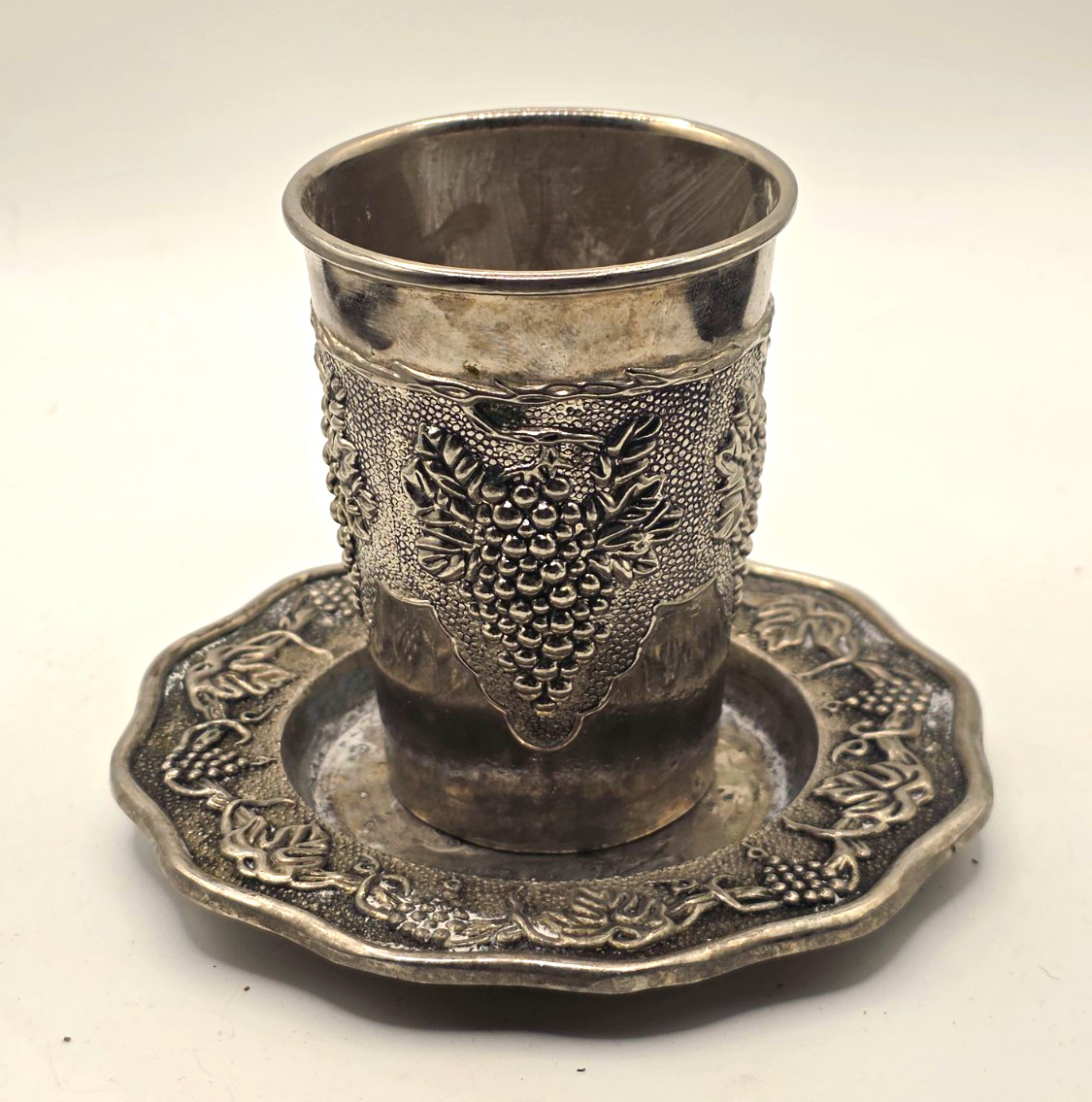​Vintage Silver Plate Kiddush Beaker Tumbler 3.5