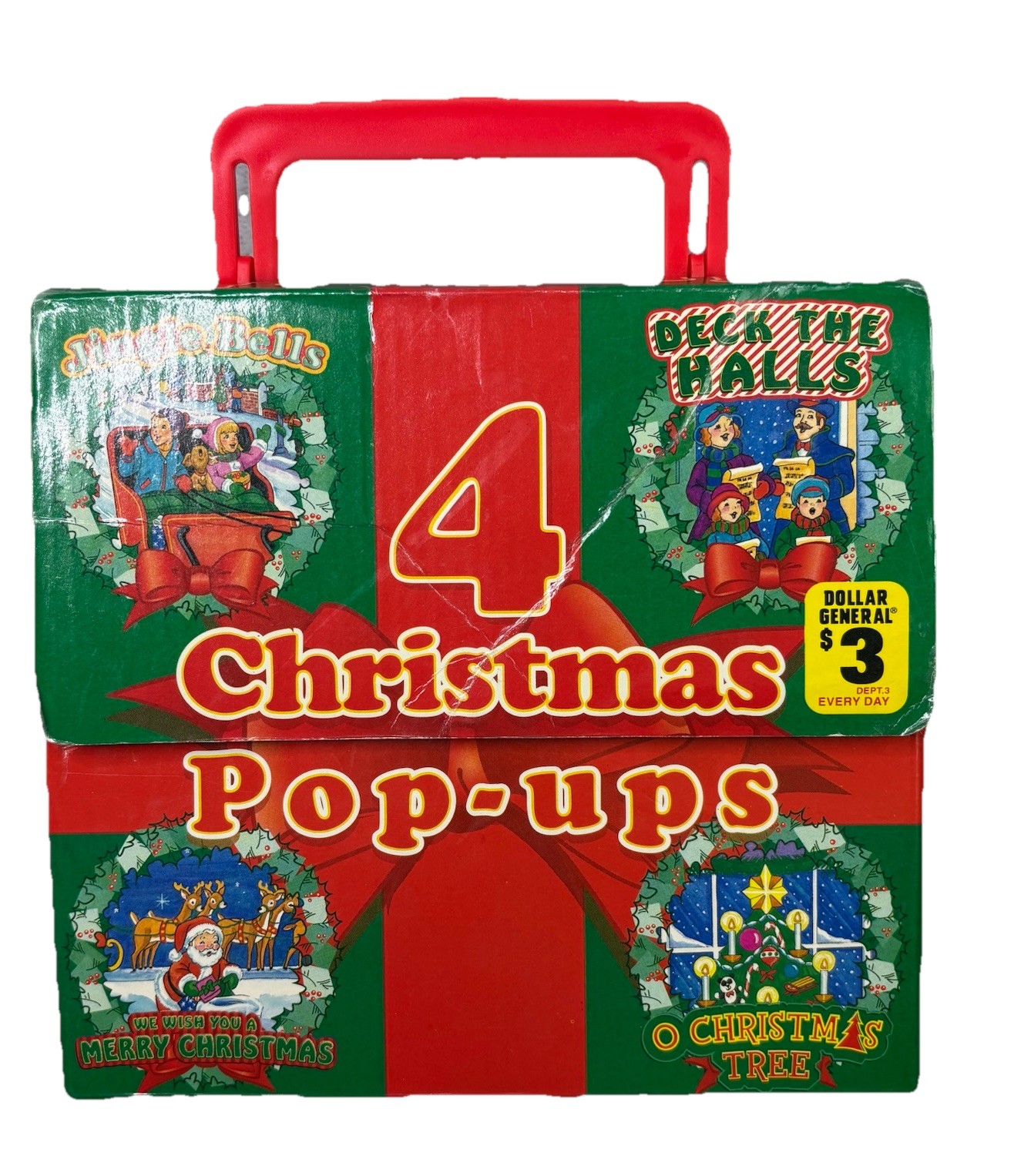 VTG-Set of 4 Christmas Pop-Up Hardcover Books with Carrying Case-Kids/Family Fun VTG-Set of 4 Christmas Pop-Up Hardcover Books with Carrying Case-Kids/Family Fun