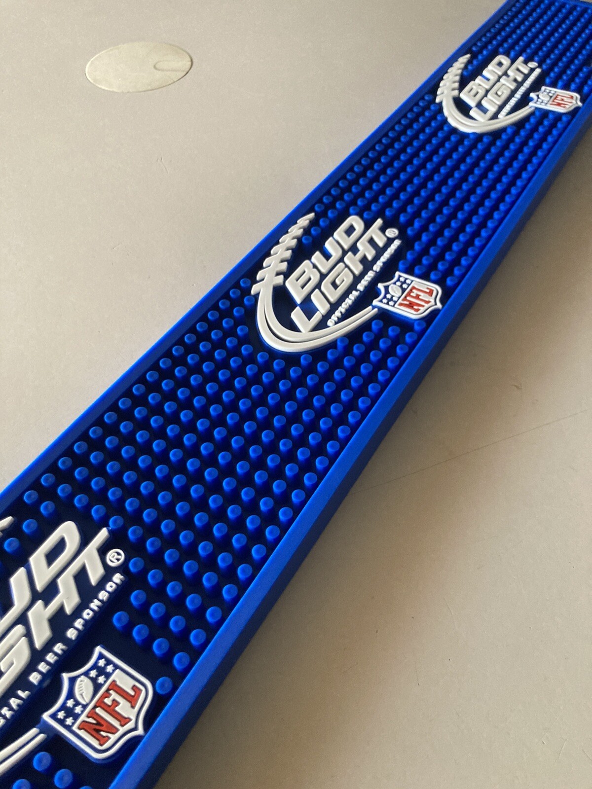 NEW Bud Light NFL Football Beer Rubber Bar Spill Mat for tap Kegerator