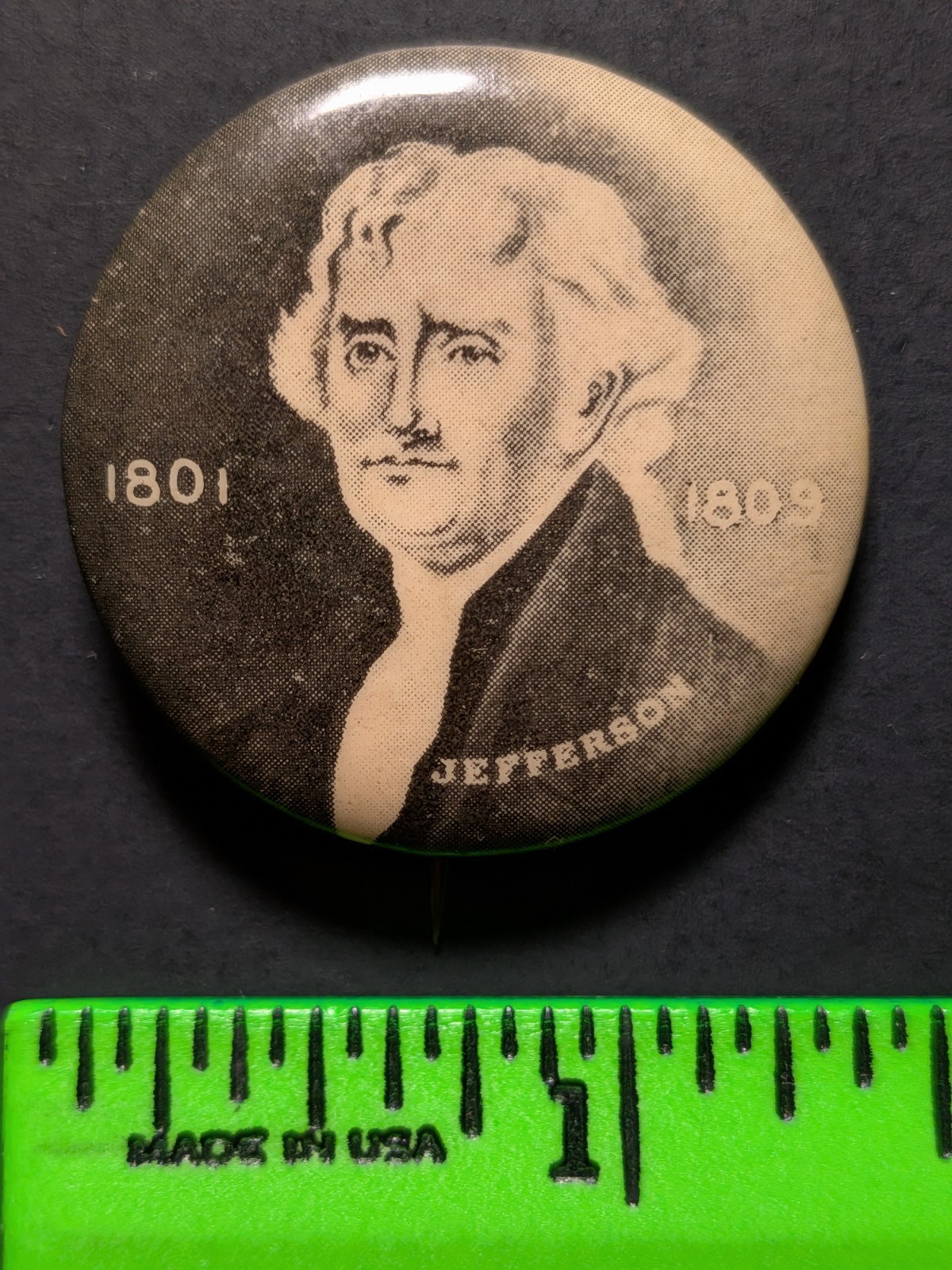 Vintage Circa 1910s? Thomas Jefferson President Pinback Pin