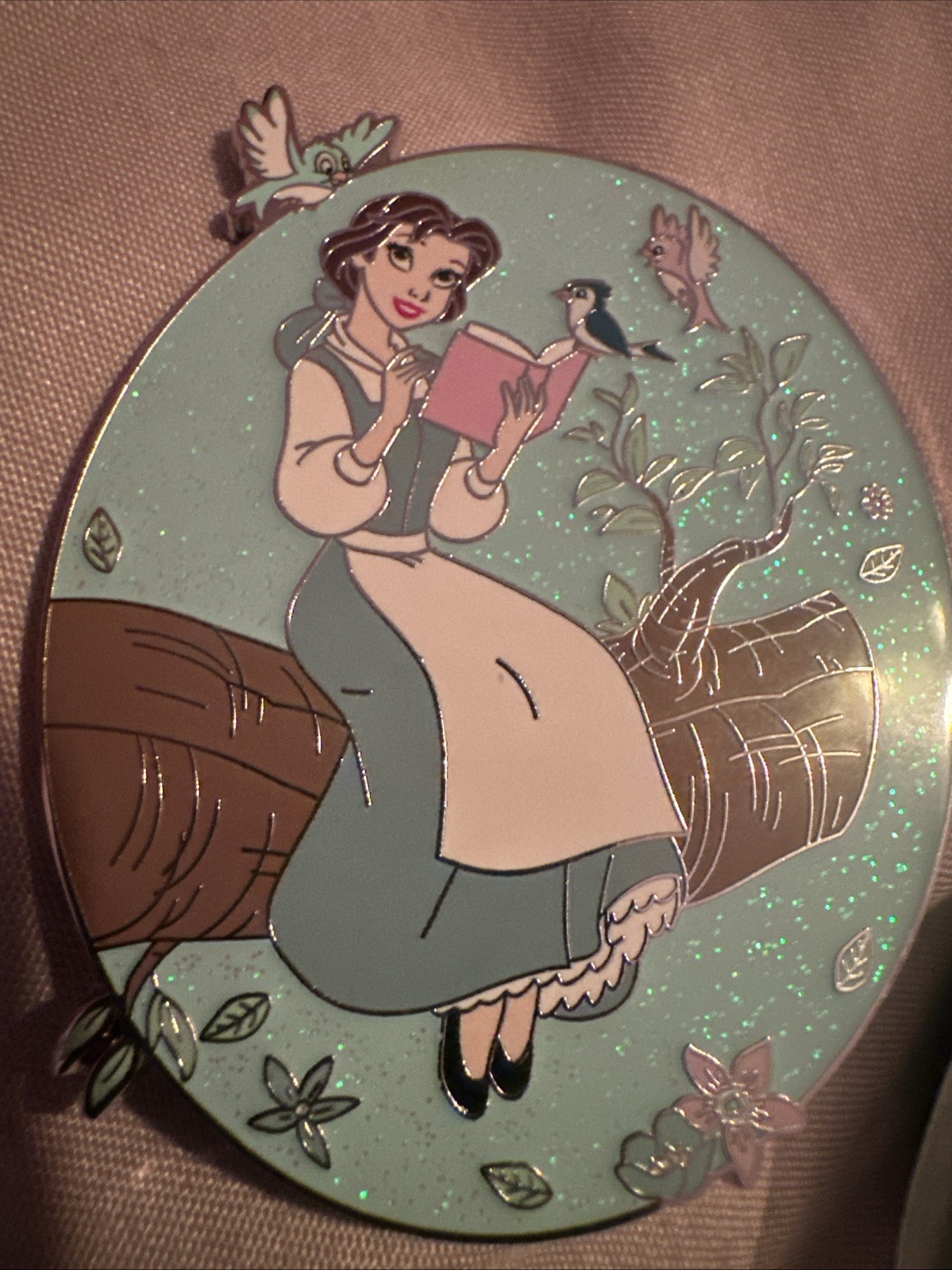 Disney Beauty and the Beast Provincial Belle Storybook Jumbo PALM Pin SOLD OUT