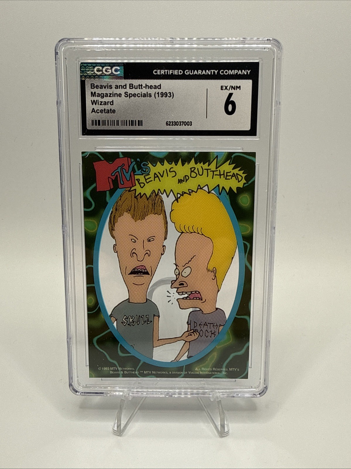 1993 Wizard Magazine Beavis and Butthead MTV Acetate CGC 6
