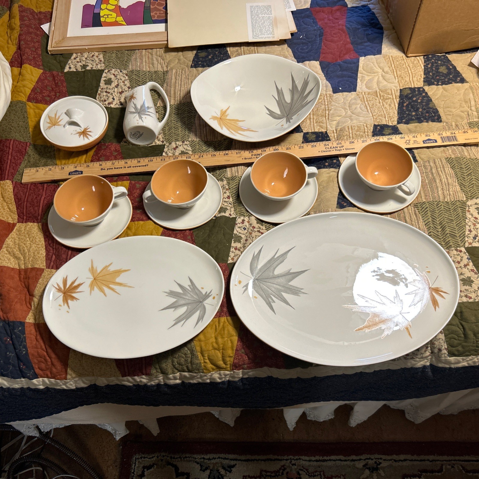 Iroquois China Informal Ben Seibel Harvest Time Luncheon Set 14 Pieces MCM