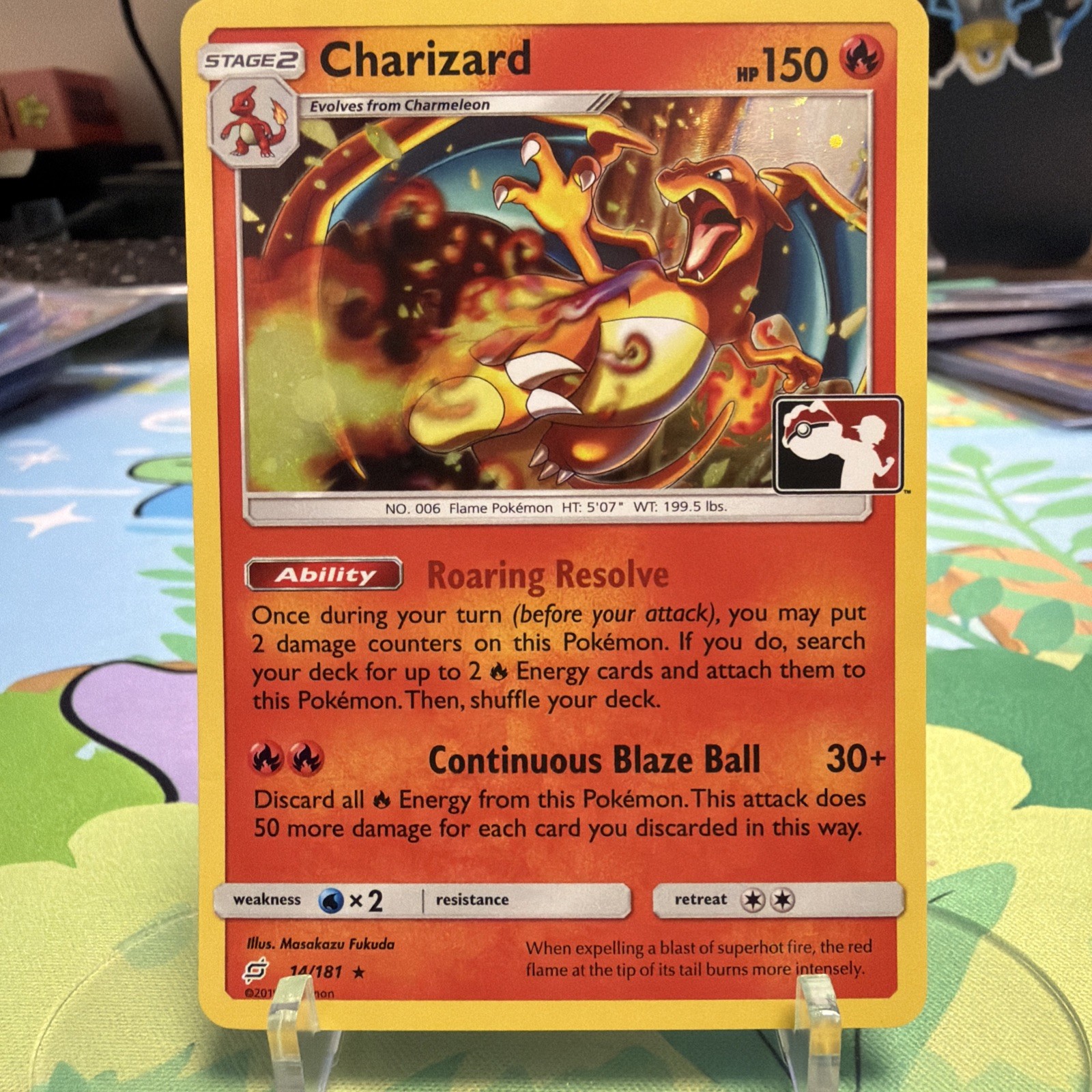 Charizard Pokemon Club (Library Exclusive) 14/181 Pokemon NM team up Cosmo holo