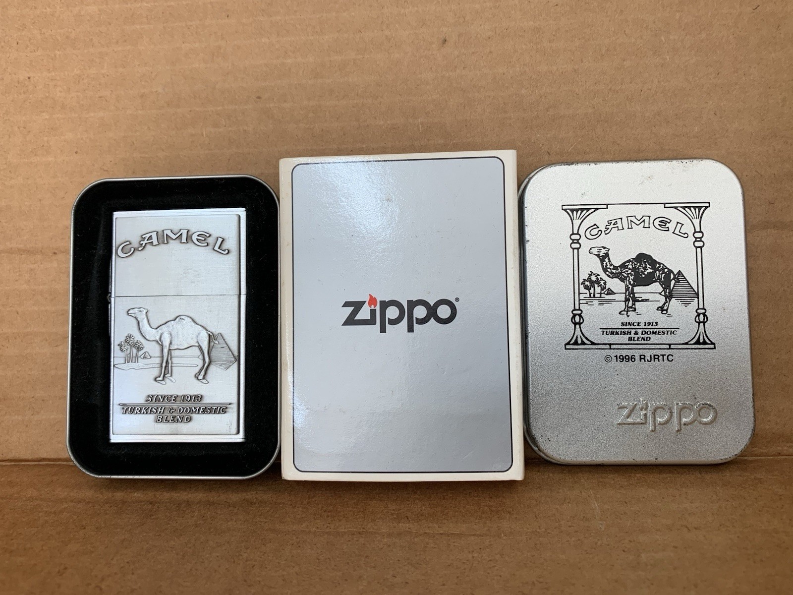 Camel Zippo Lighter Vintage Original Tin
