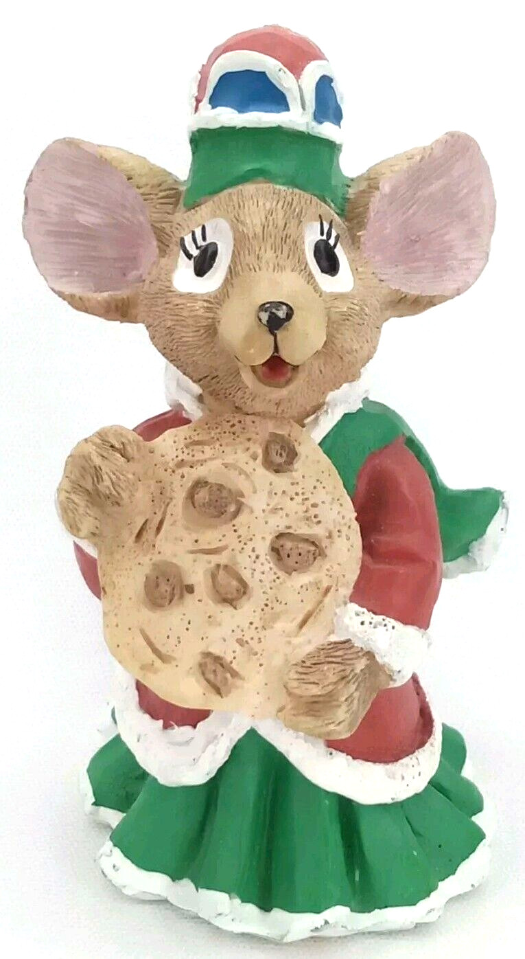 Vintage 1990s House Of Lloyd Chocolate Chip Cookie Mouse Christmas Figurine