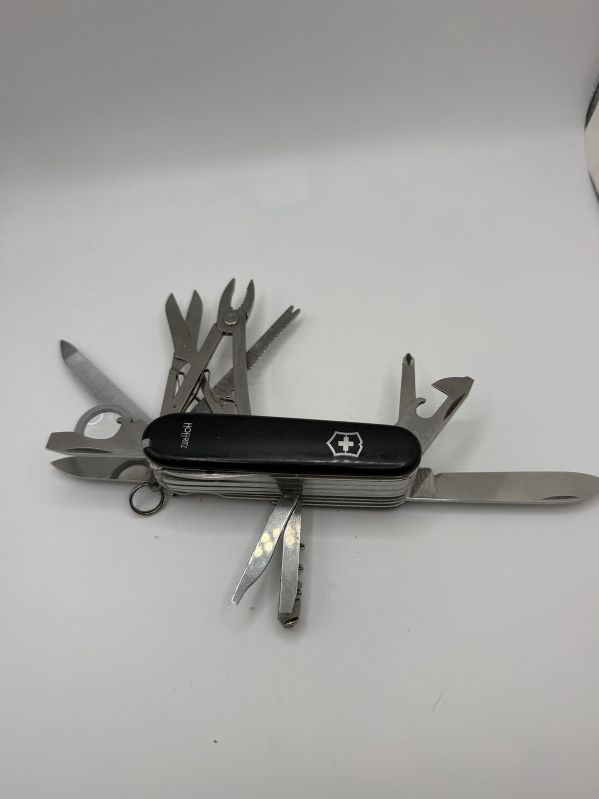 Victorinox Swiss Army Swiss Champ Pocket Knife Black, 91mm Preowned