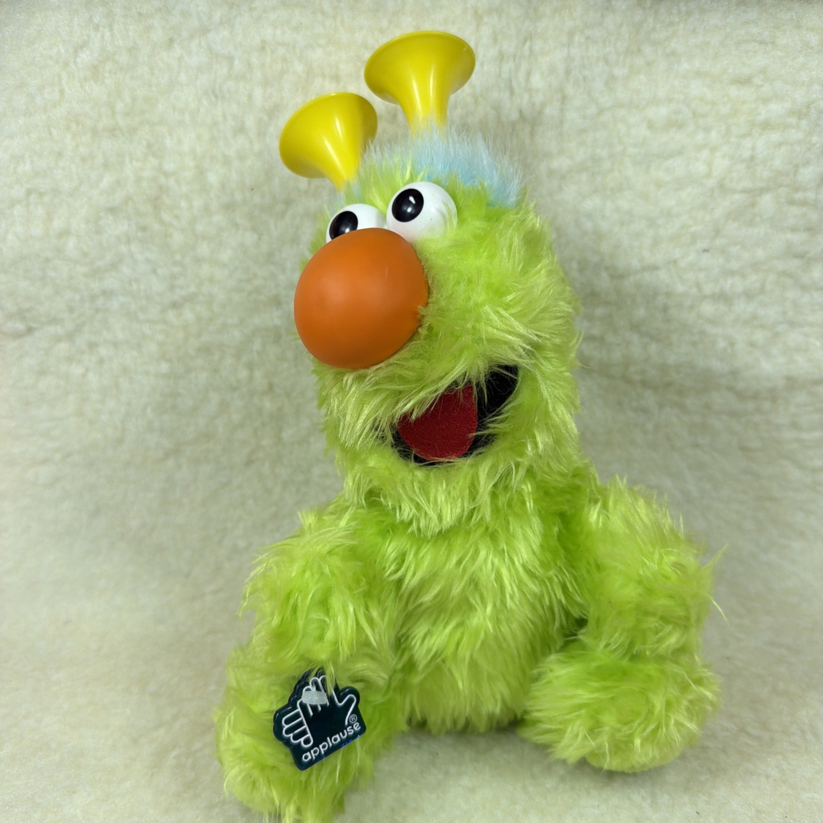 Vintage Mr Honker Plush Green Muppet Toy Stuffed Sesame Street Applause