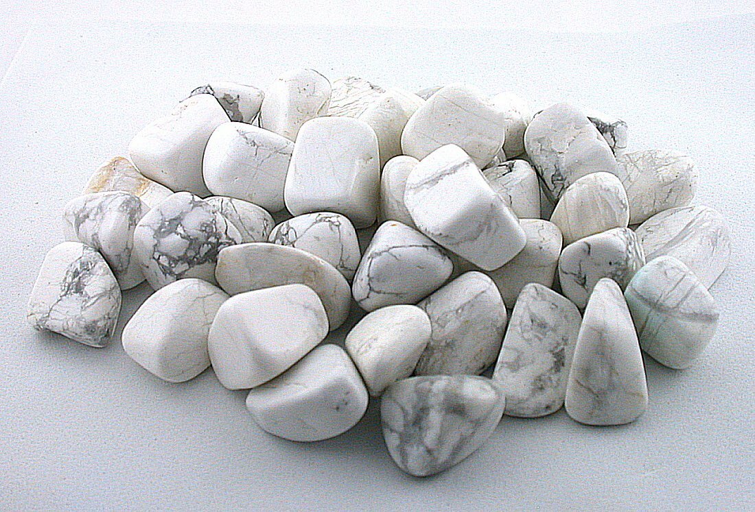 1/2 Pound White Howlite Tumble Polish Polished 3/5 To  9/10 Inch Gemstone T23