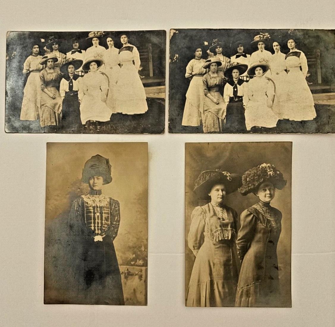 Post Cards of Women in Hats ~Early 1900s Antique ~Divided Back ~Not Posted ~4~