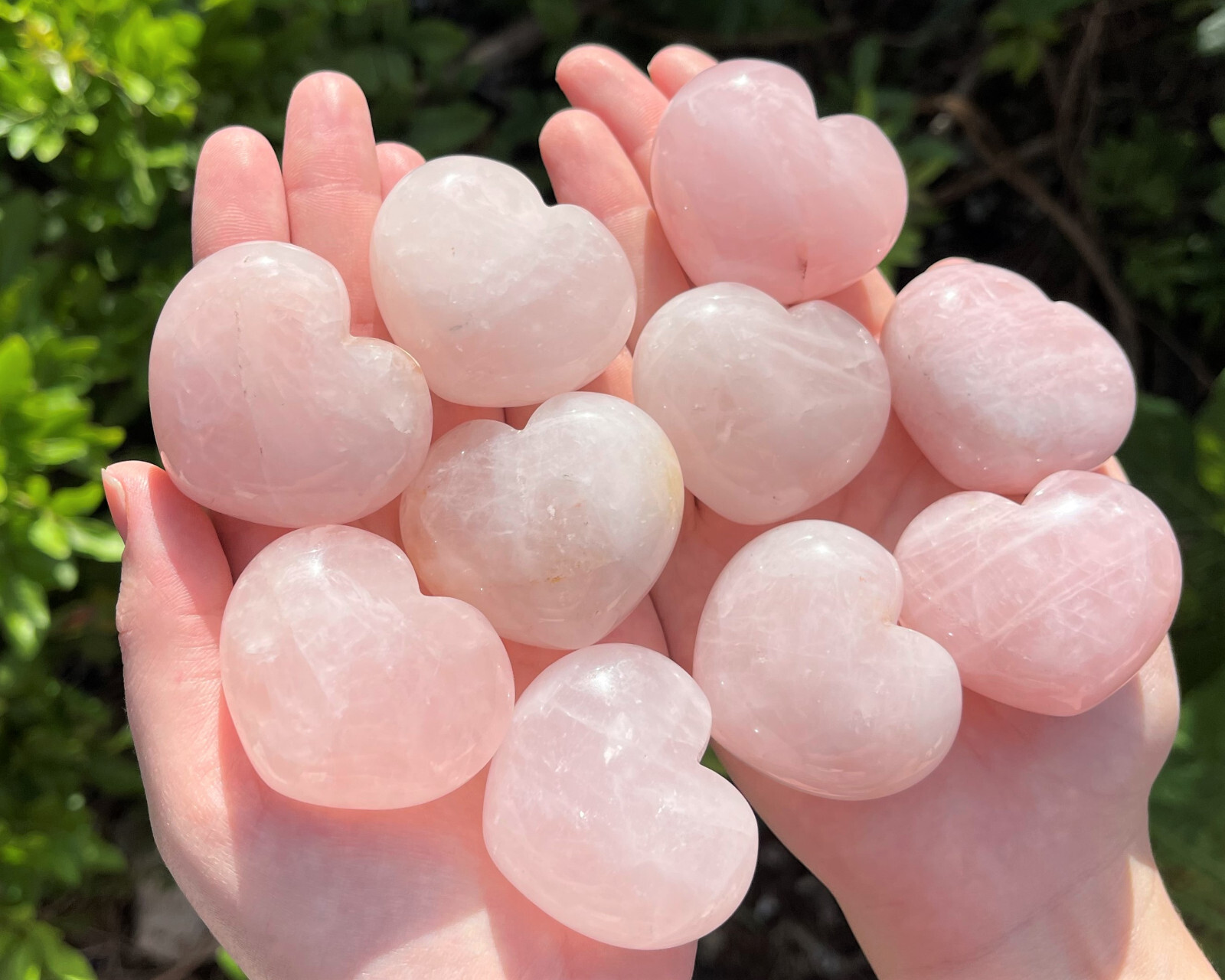 Rose Quartz Heart: LARGE 1.5