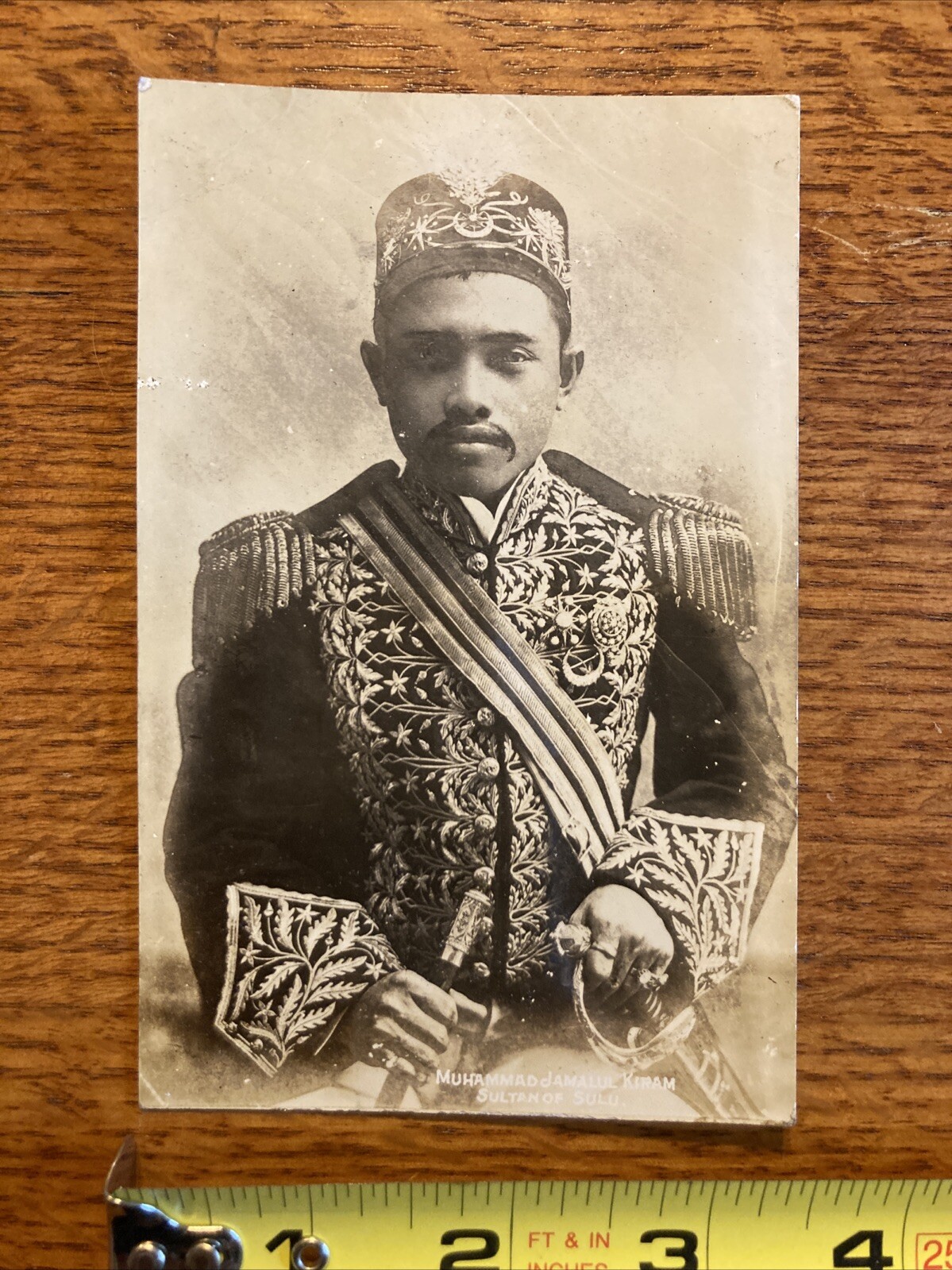 Antique 1910s RPPC Muhammmad Amalie Kiram SULTAN OF SULU Philippines Postcard