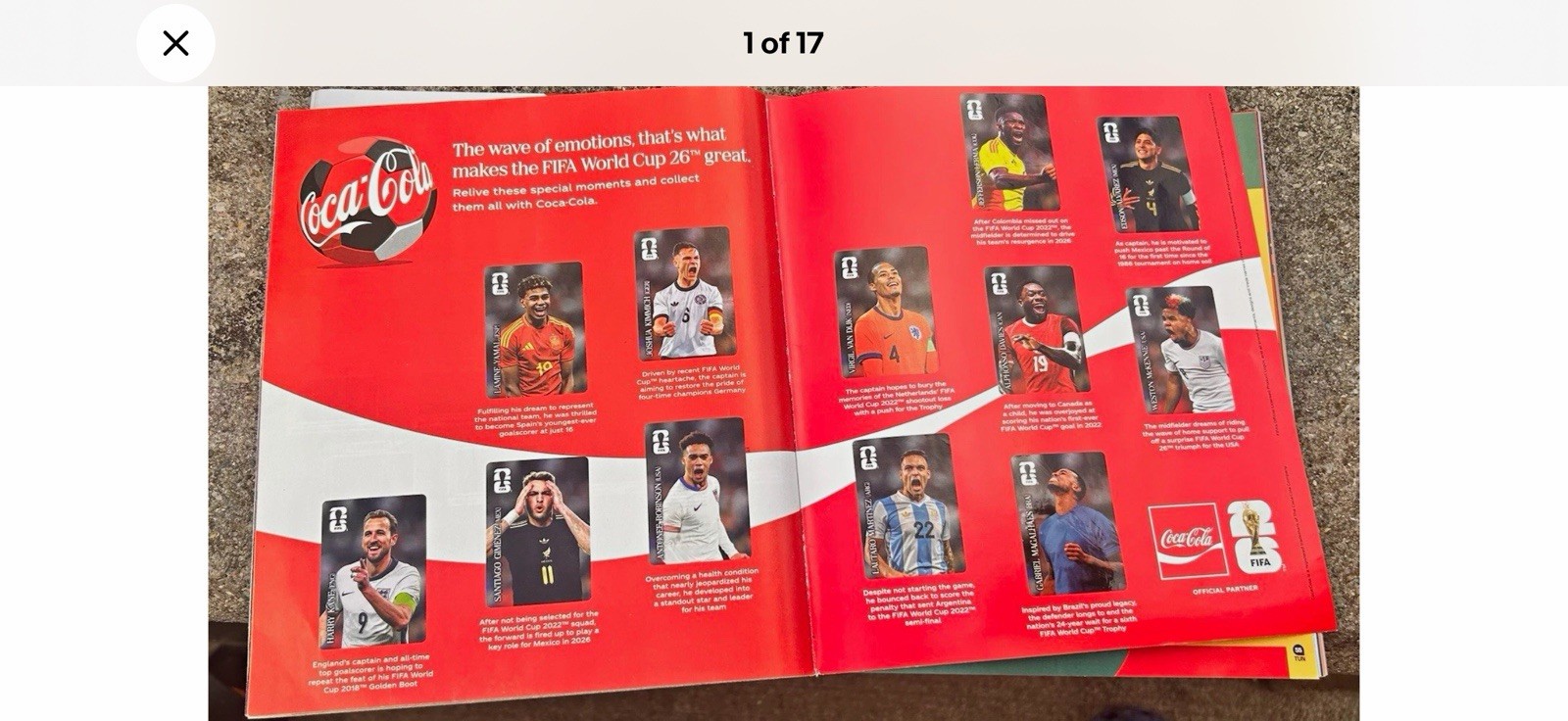 FIFA World Cup Panini Book 2026 With 12 Coca-Cola Stickers