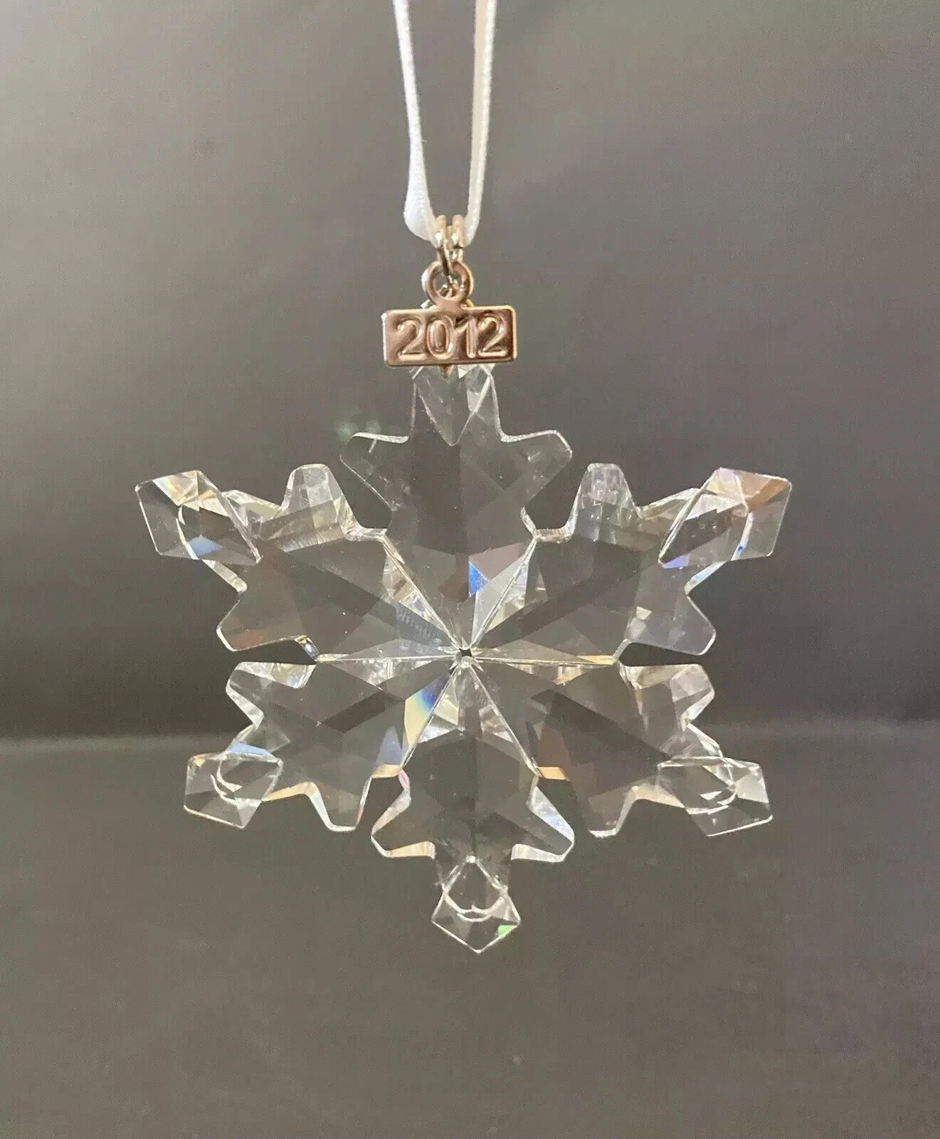 SWAROVSKI 2012 CHRISTMAS ORNAMENT -LARGE---MINT CONDITION --NO BOX -HAS DATE TAG