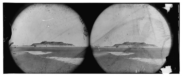 Fort Fisher North Carolina Battery Buchanan Civil War 1865 Forts Sterograph