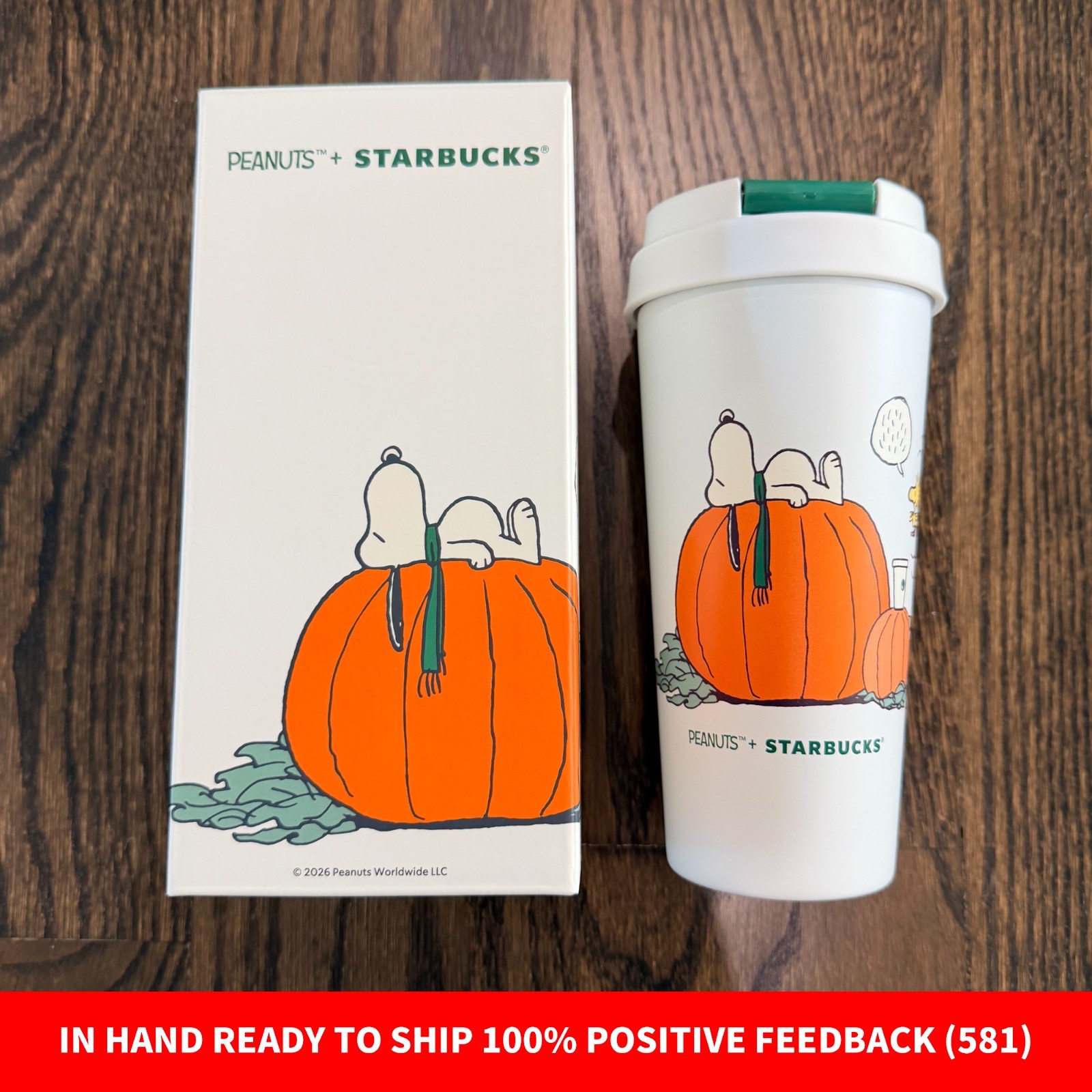Starbucks x Peanuts Snoopy Great Pumpkin Stainless Steel Tumbler 2026 IN HAND