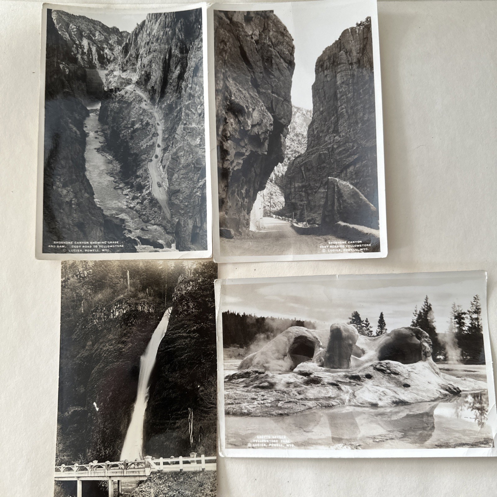 VINTAGE YELLOWSTONE PARK Photos COLUMBIA RIVER PC LOT of 4