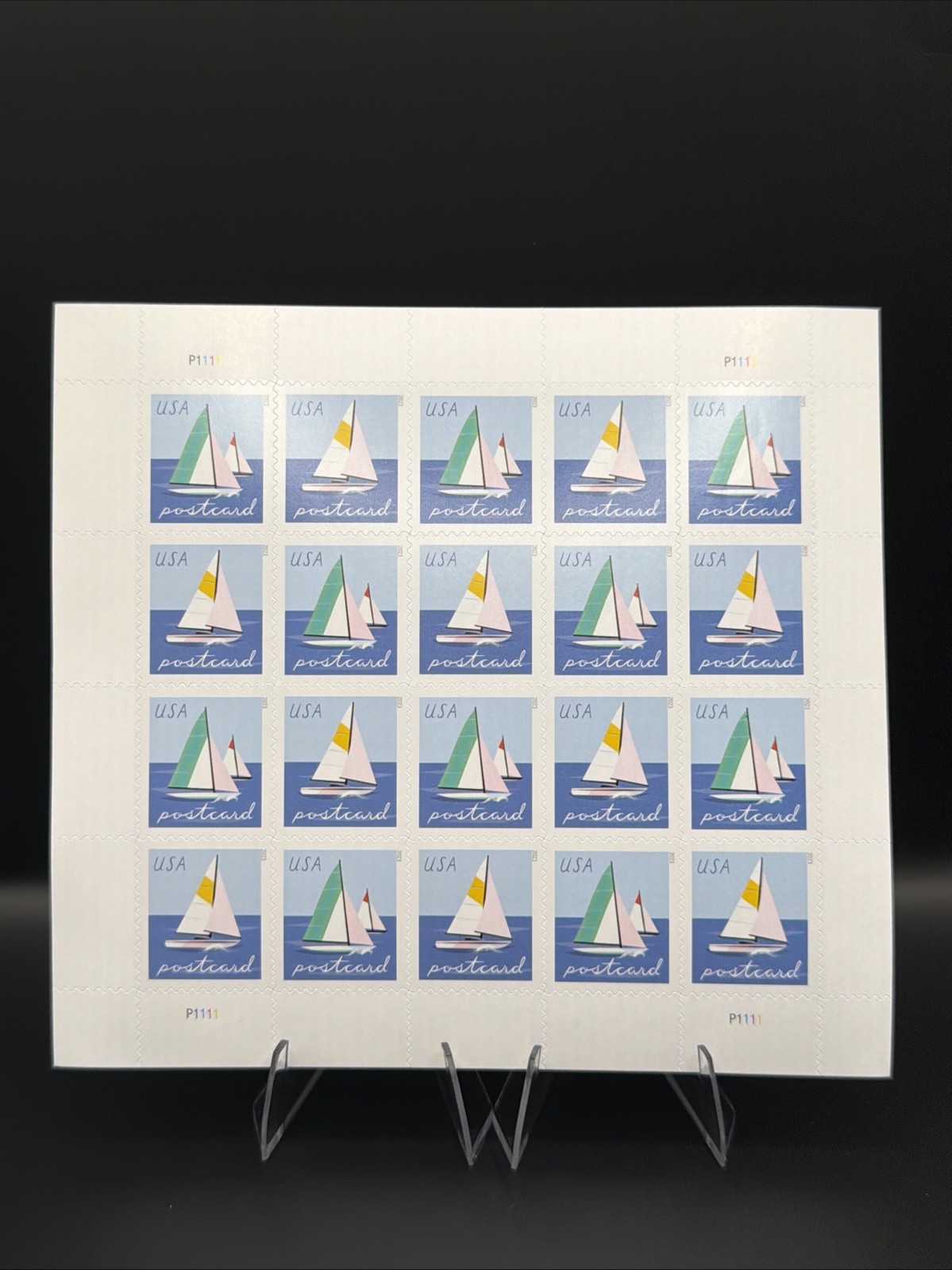 2023 USPS Postcard Sailboats Sheet of 20 Collectible Stamps