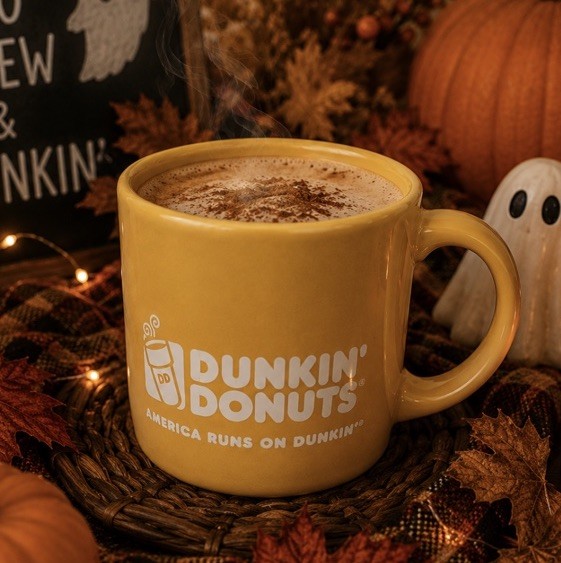 Dunkin Donuts 2014 Mug Fall Harvest Pumpkin Spice Halloween Coffee Cup 14oz