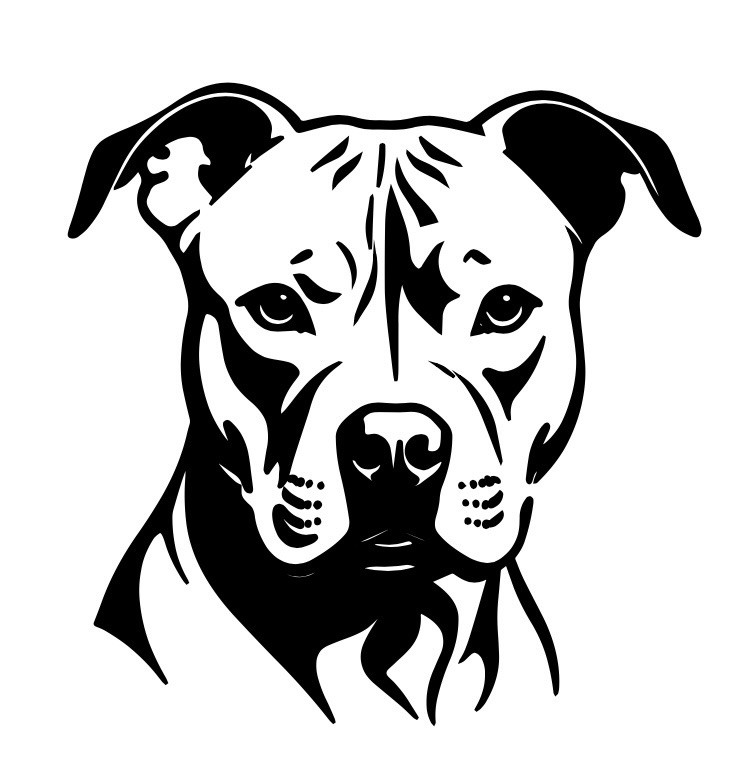New Pit Bull Dog Decal Sticker Black or White Vinyl Handmade Window Car Decal 4”