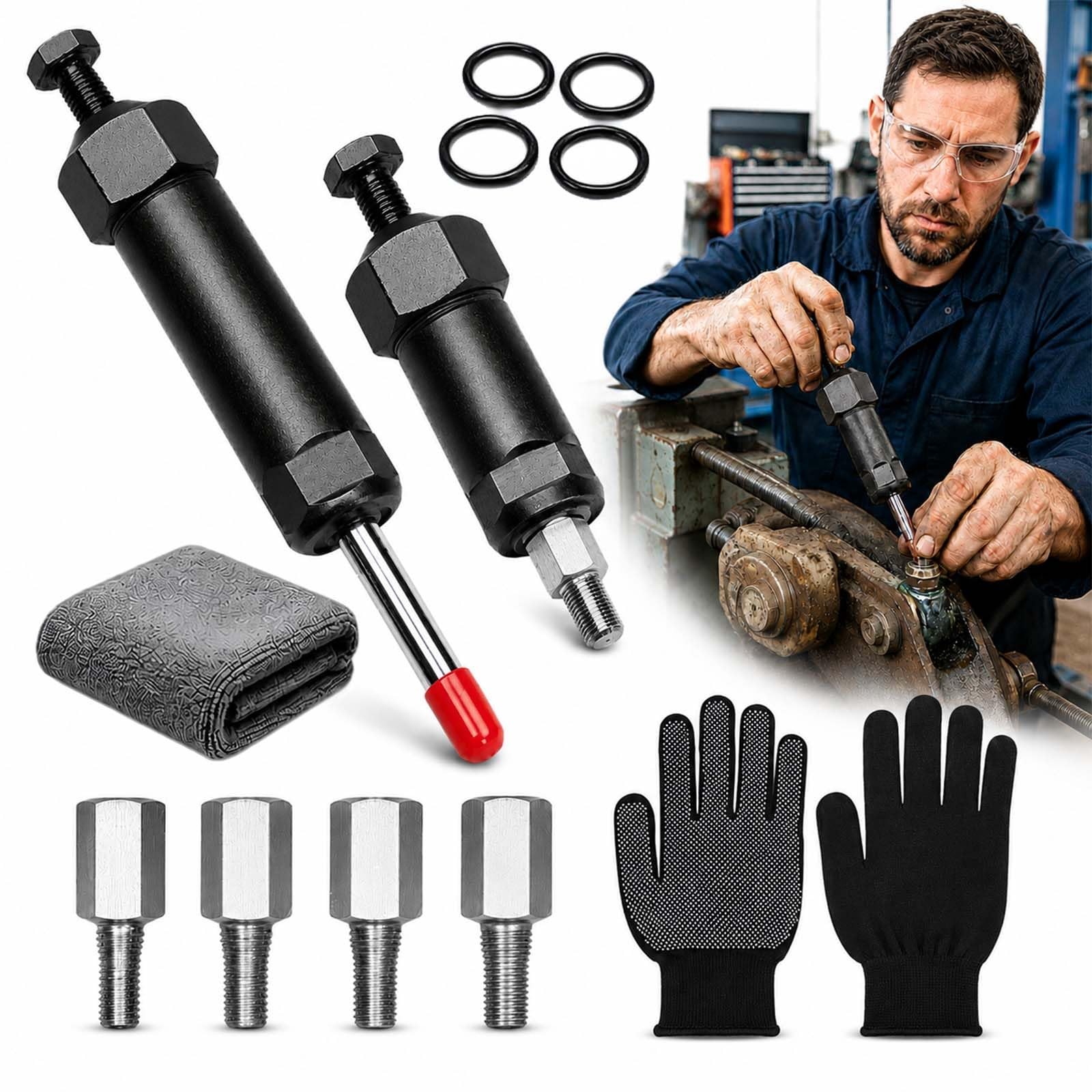 Heavy Duty Grease Fitting Cleaner Tool,Grease Fitting Cleaning Tool (M6*12)