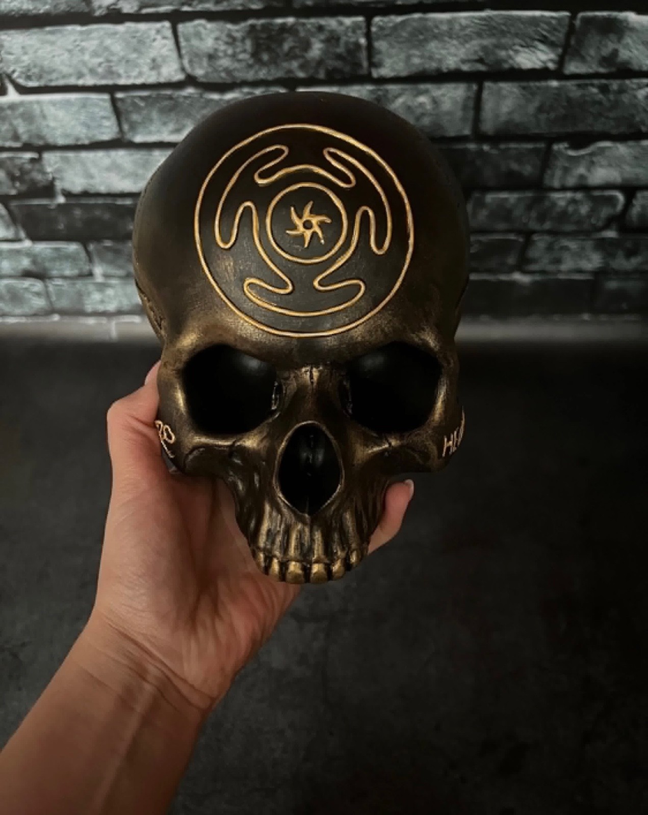 Hecate Triple Goddess Skull Statue Pagan Altar Decor Witchcraft Occult