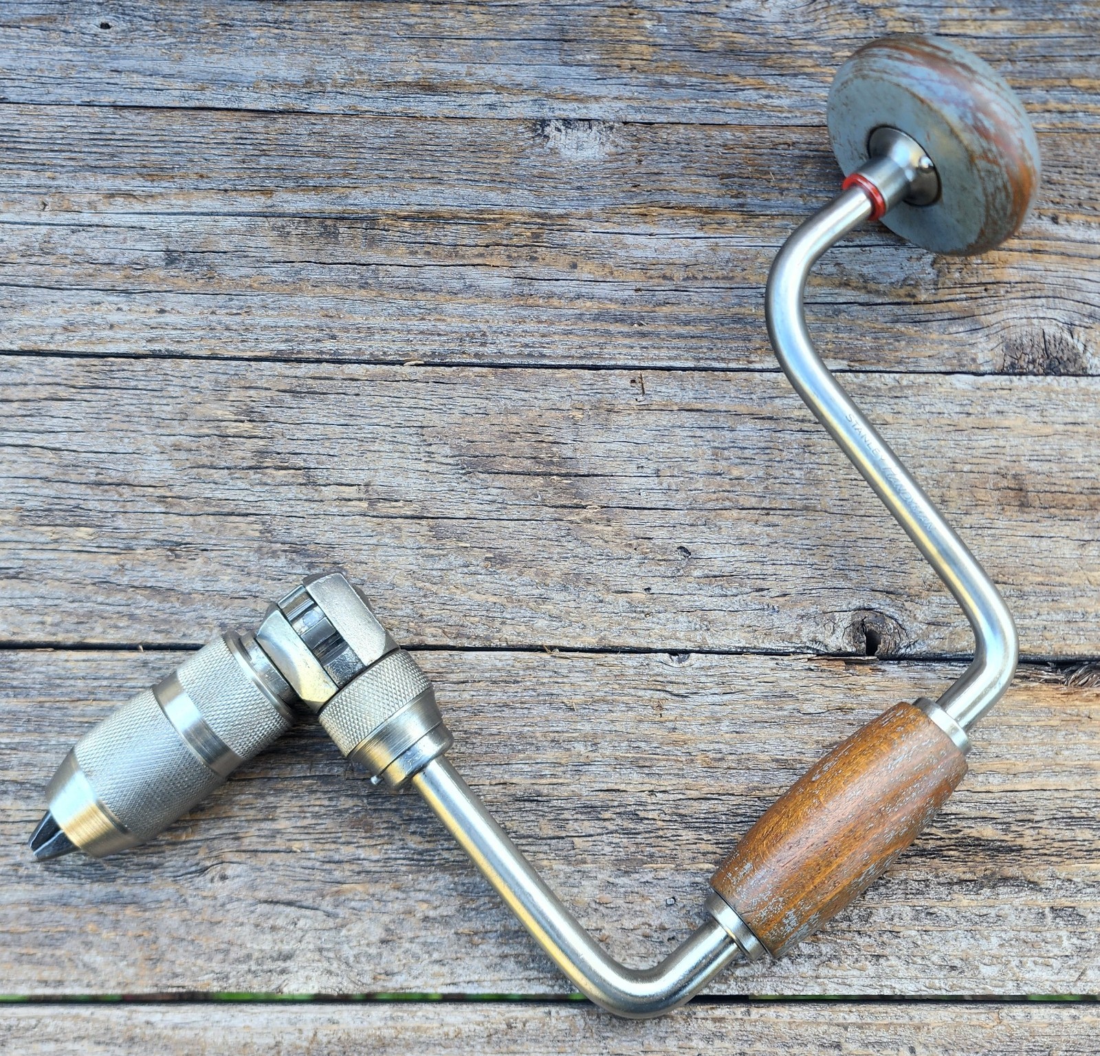 Vintage Stanley Handyman No. H1253 Ratcheting Bit Brace Drill - Woodworking USA