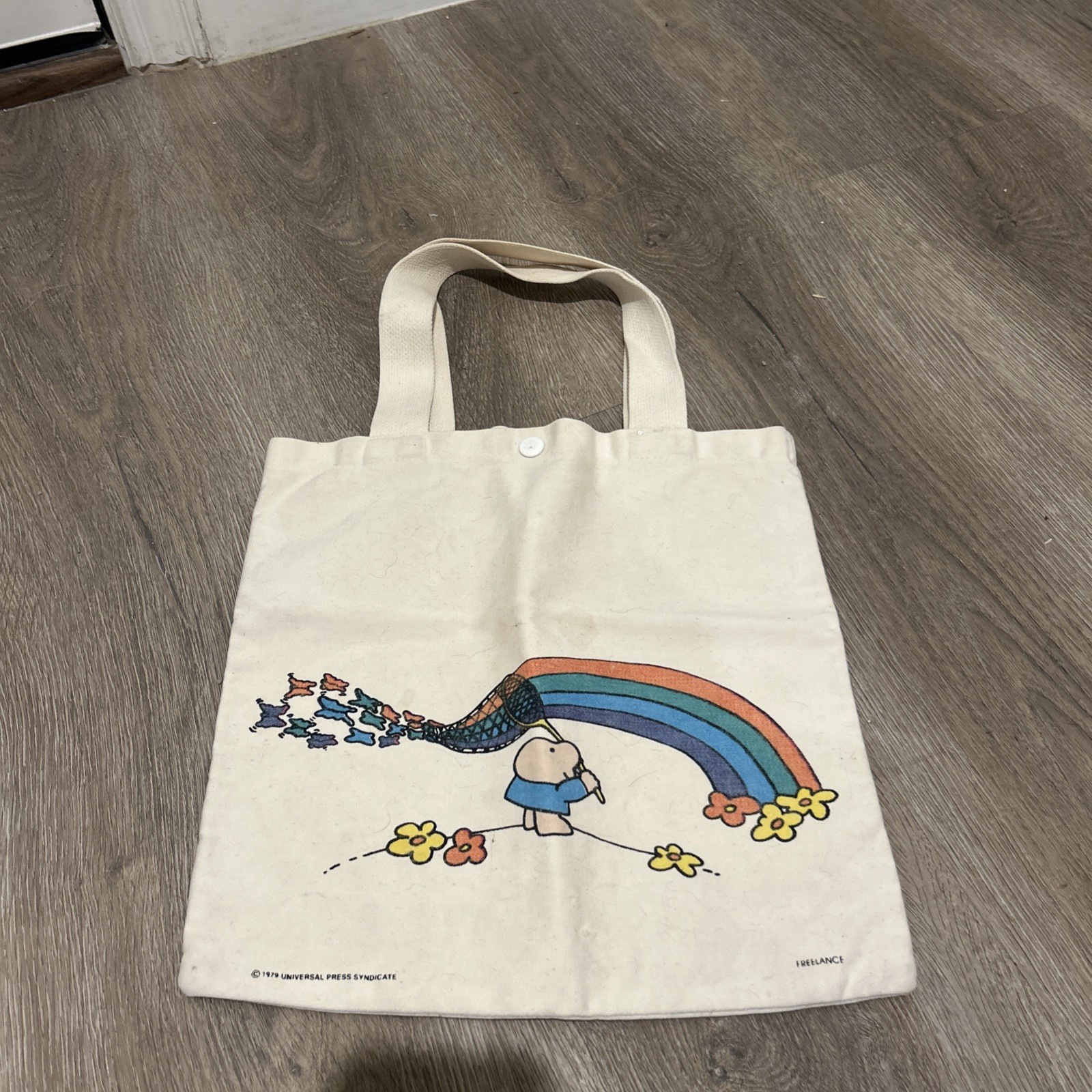 VINTAGE 1979 ZIGGY Portfolio tote bag Rainbows Butterflies Universal Press