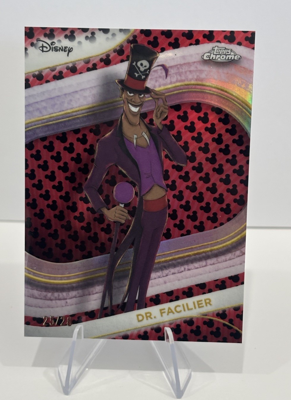 2025 Topps Chrome Disney Dr. Facilier #31 Mickey Mouse Refractor /28