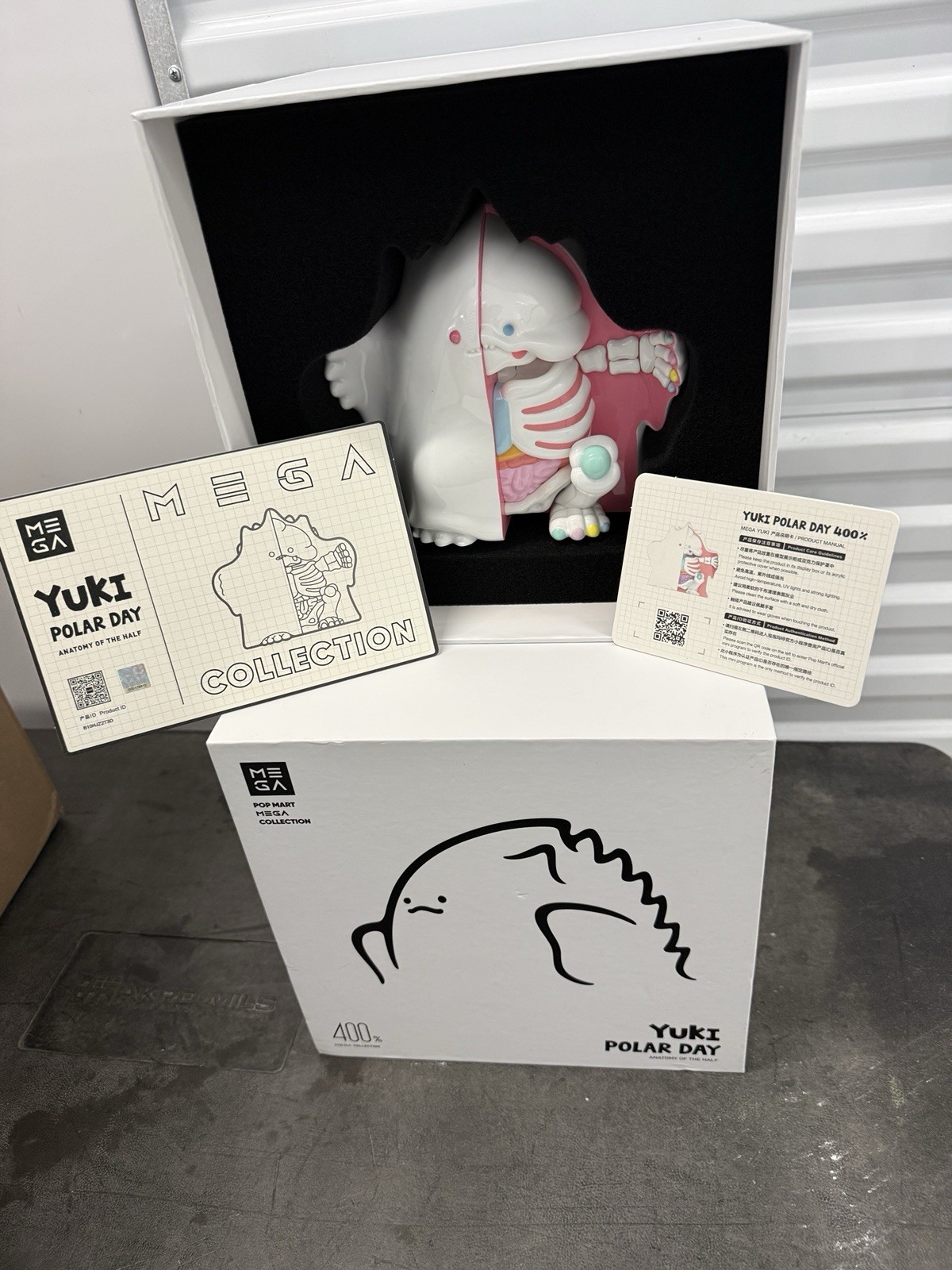 POP MART MEGA Collection 400% Yuki Polar Day PVC Figurine Boxed by Lang