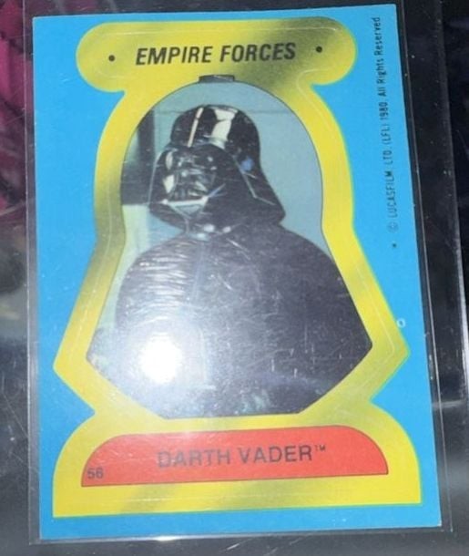 1980 Topps Star Wars Empire Strikes Back Sticker #56 Darth Vader