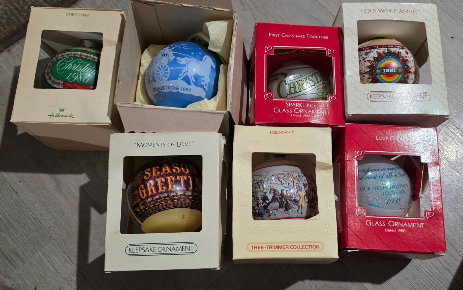 Vintage Christmas Ornaments Hallmark Mostly with Boxes