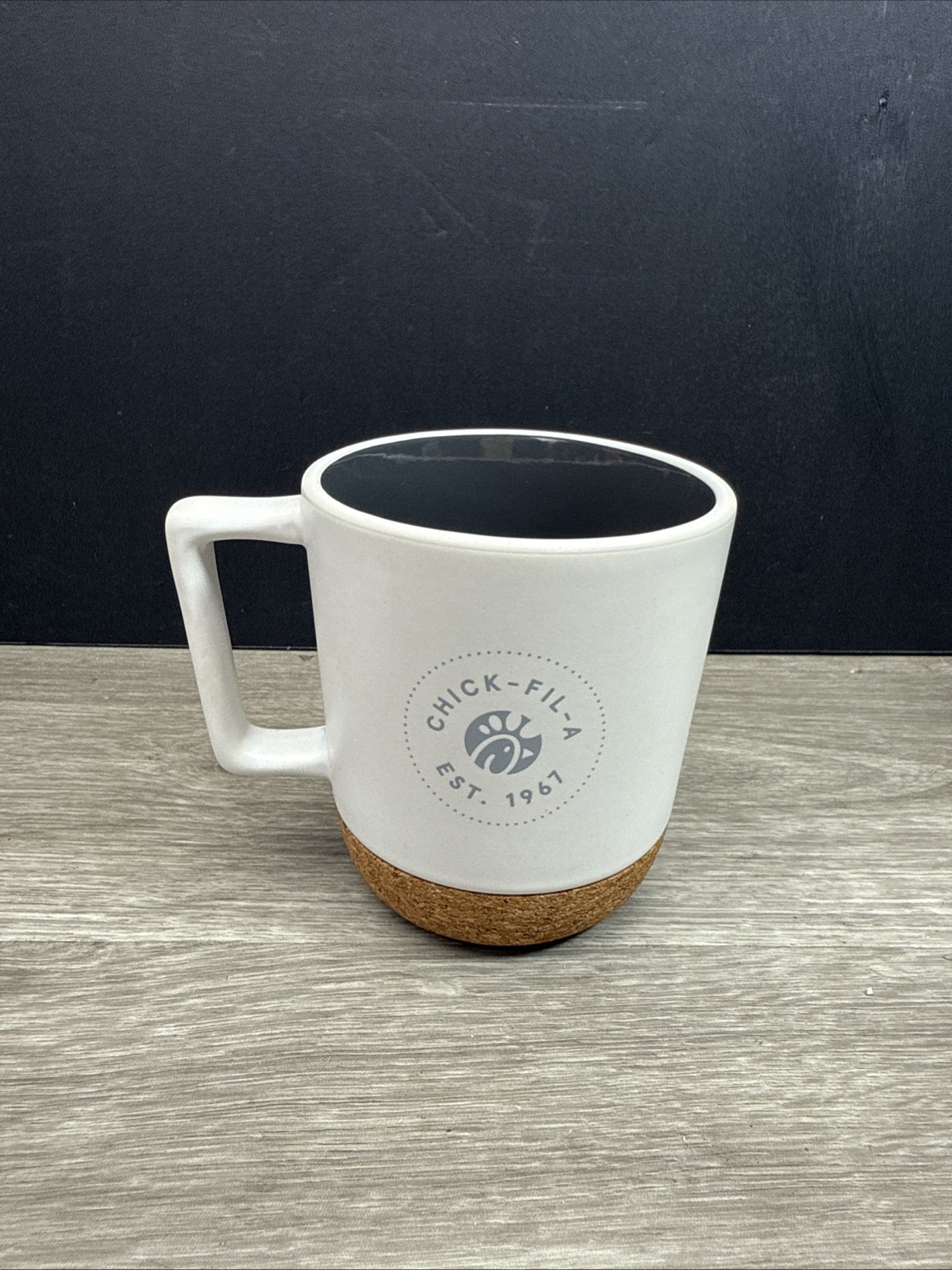 Chick-Fil-A (Est. 1967) Cork-Bottom Ceramic Coffee Mug Cup - RARE