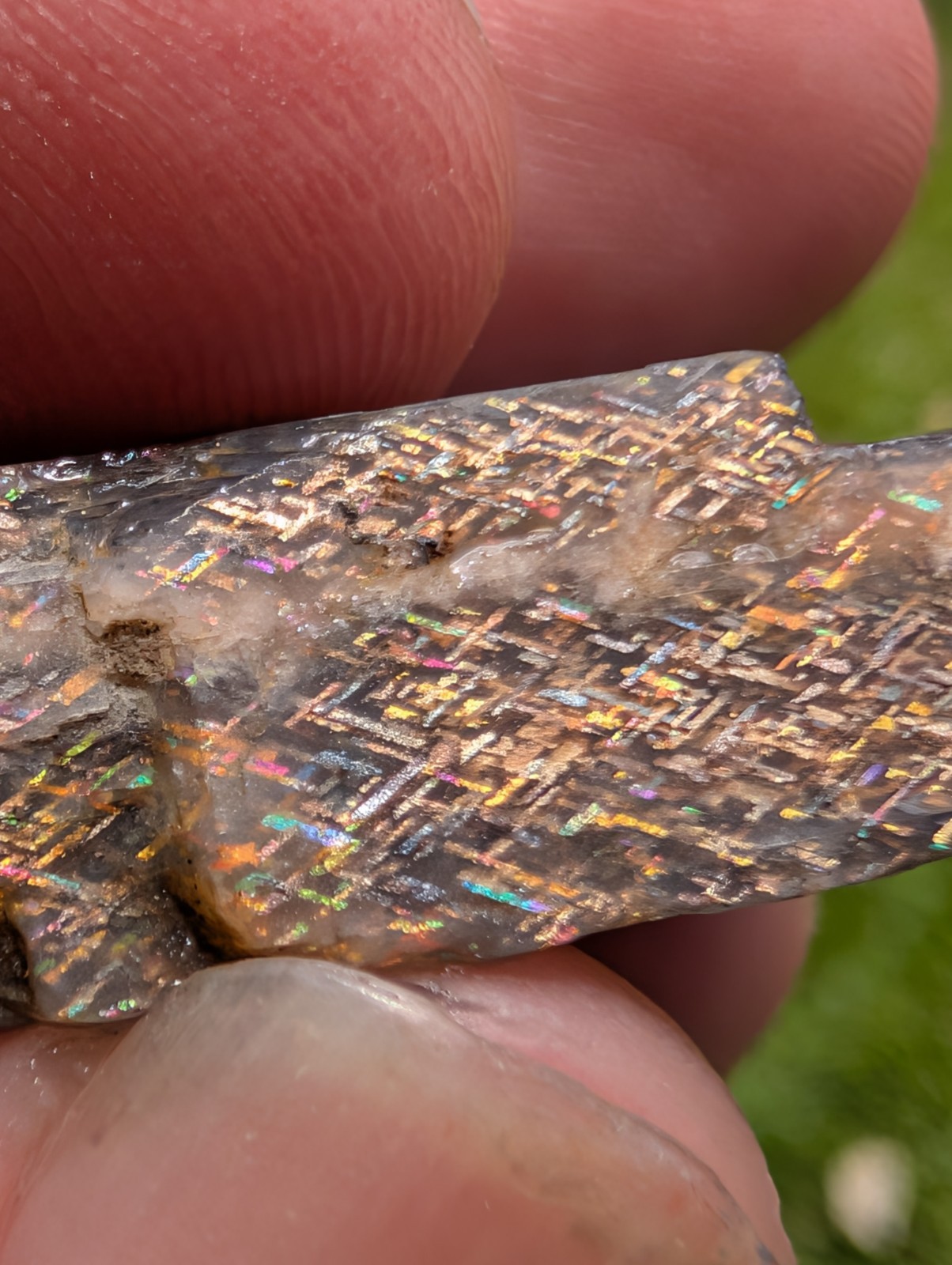 Rainbow Lattice Sunstone 101ct crystal matrix specimen rare gemstone