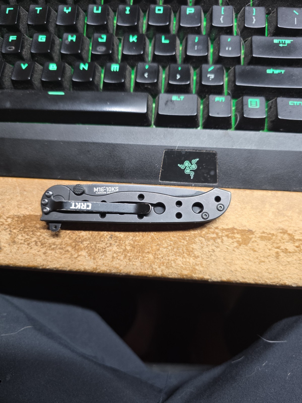 CRKT M16-10KS EDC Linerlock Pocketknife Tanto Combo Blade Black Carson Design