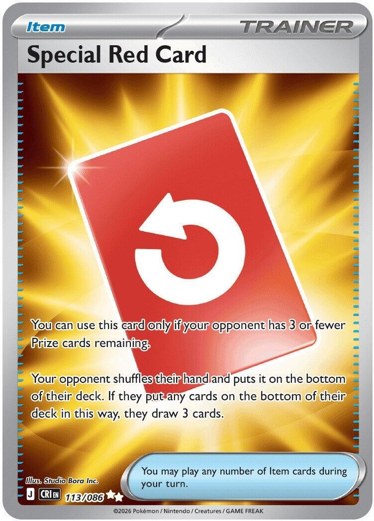Pokemon Special Red Card #113/086 Holofoil Near Mint TCG