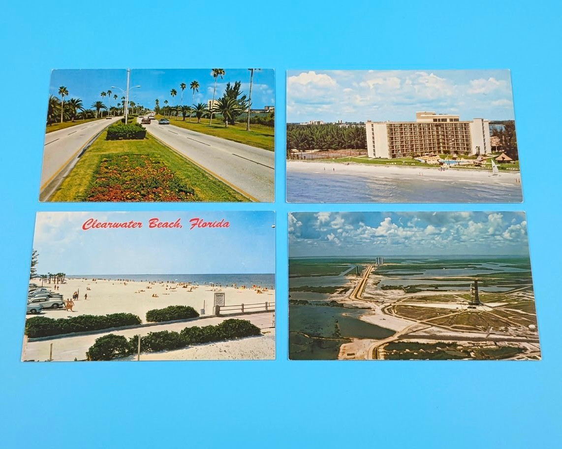 Vintage four Florida  Postcard  Unposted Divided Back from 1970s 