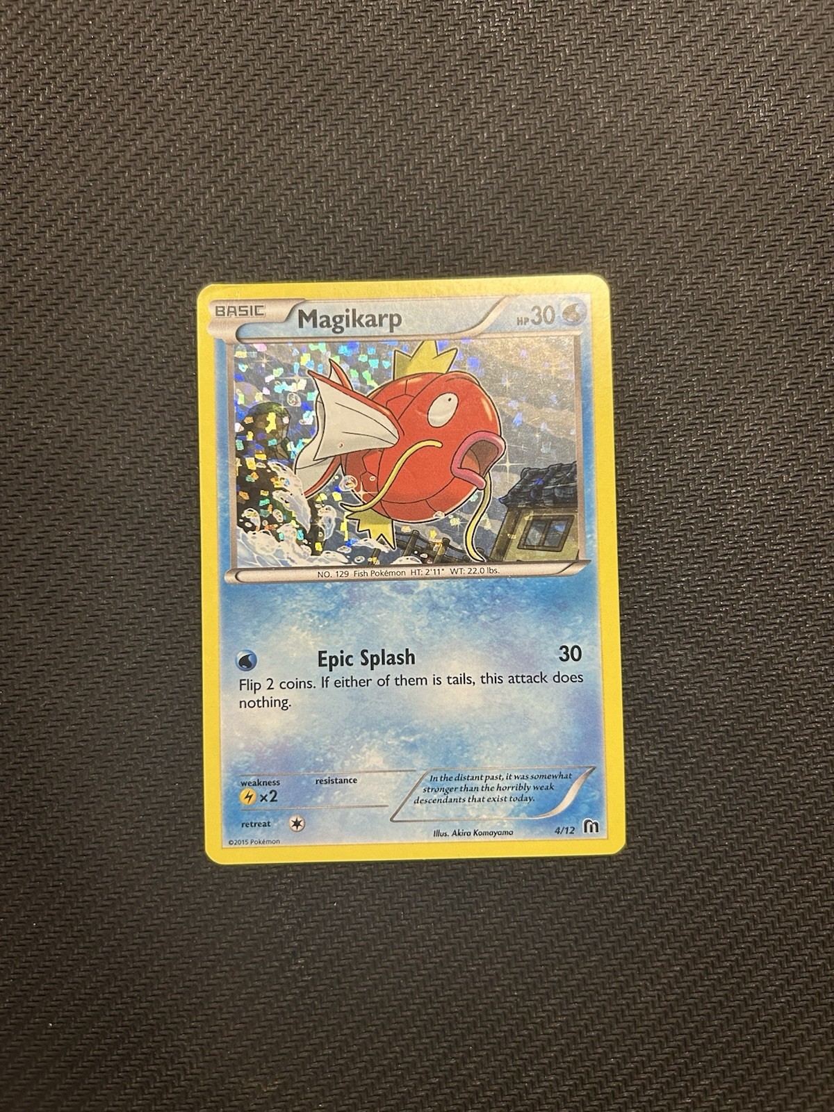 McDonald's Magikarp 4/12 McDonald's 2015 Promo Holo English 30 HP Basic