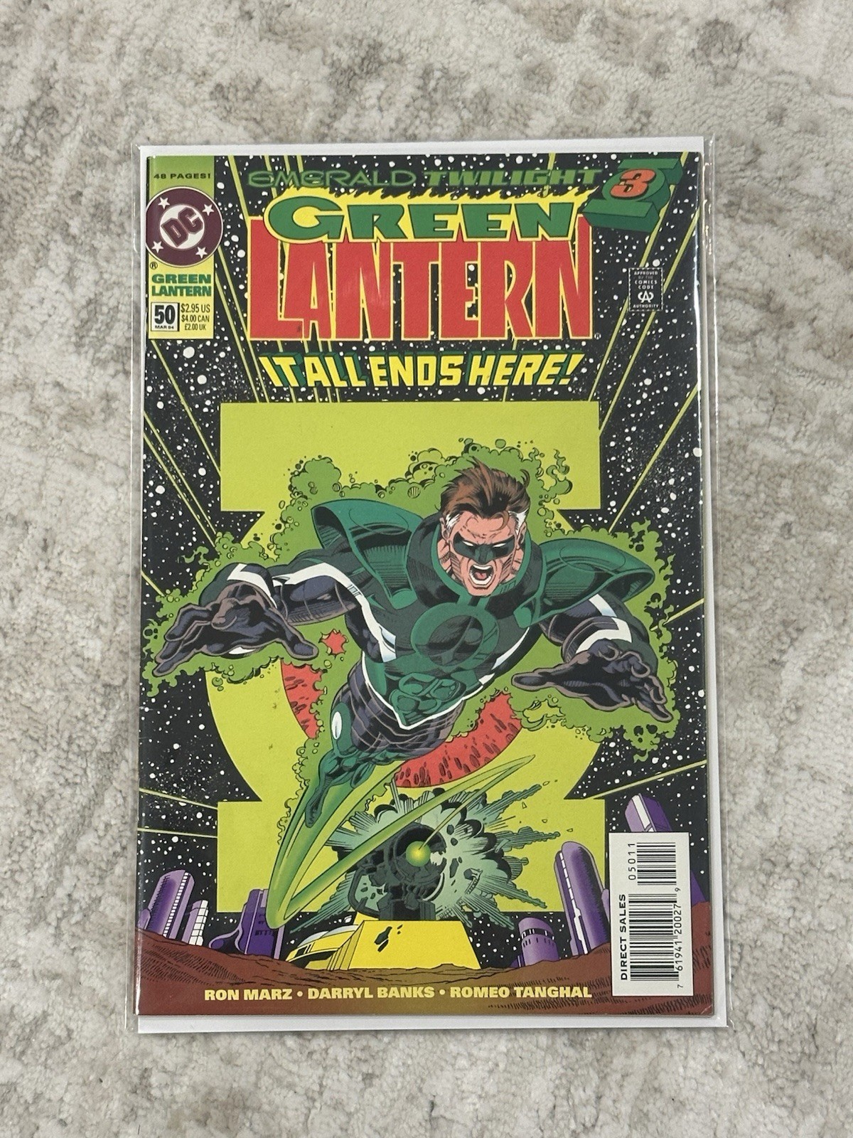 Green Lantern #50 - NM - 1994 - Emerald Twilight - Glow in the Dark - DC Comics
