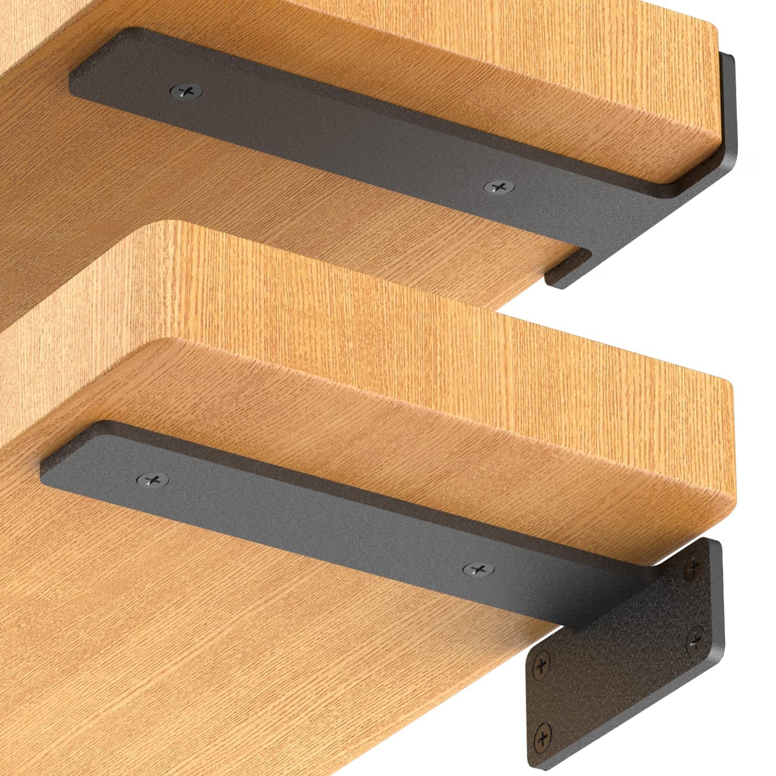 6 Inch Floating Shelf Brackets,8 Pack L‑Shape Shelf Supports