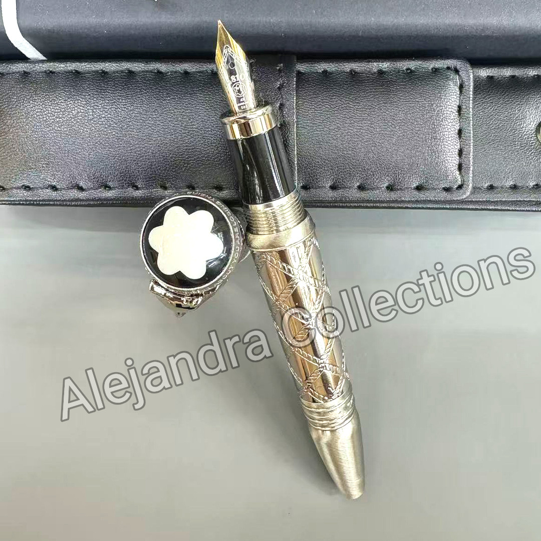 MONTBLANC Rudyard Kipling Wolf Head Limited Edition Fountain Pen Silver w/ Box