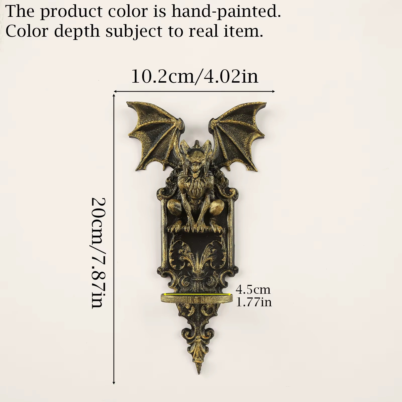 Vintage gargoyle wall candle holder resin gothic sconce dark style home decor Vintage gargoyle wall candle holder resin gothic sconce dark style home decor