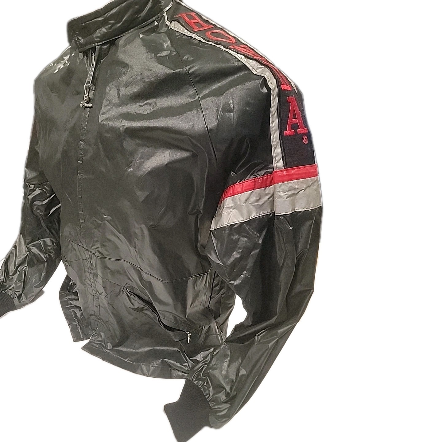 HONDALINE Official HONDA Racing VINTAGE MEN MOTORCYCLE BLACK Jacket XL WINDBREAK
