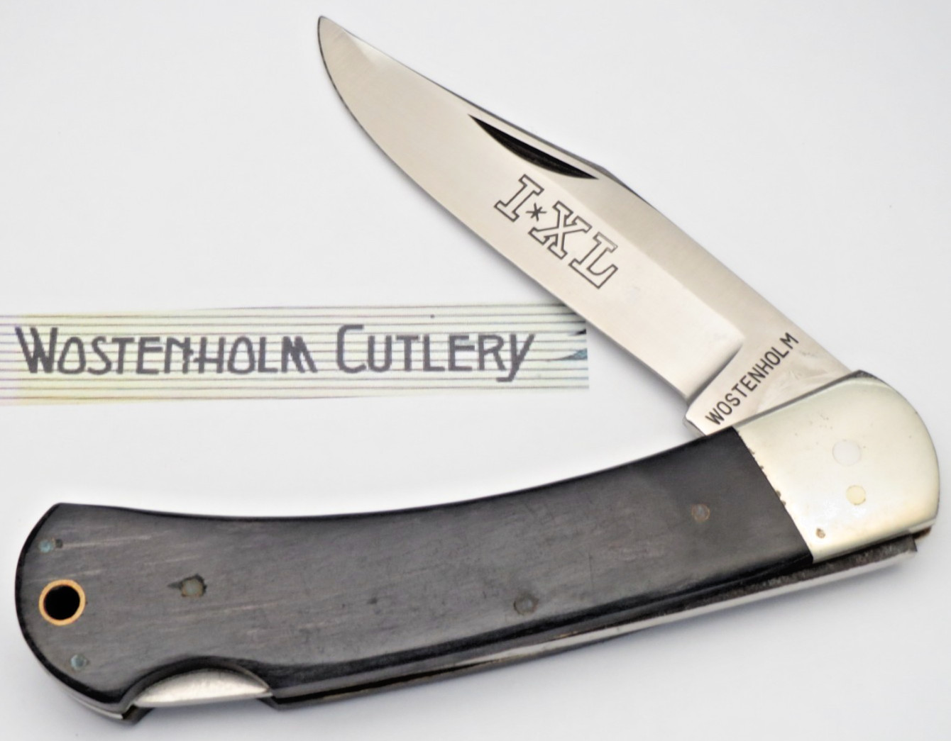 Vintage 1980\'s WOSTENHOLM IXL JAPAN Lockback Pocket Knife Horn Handles - Unused