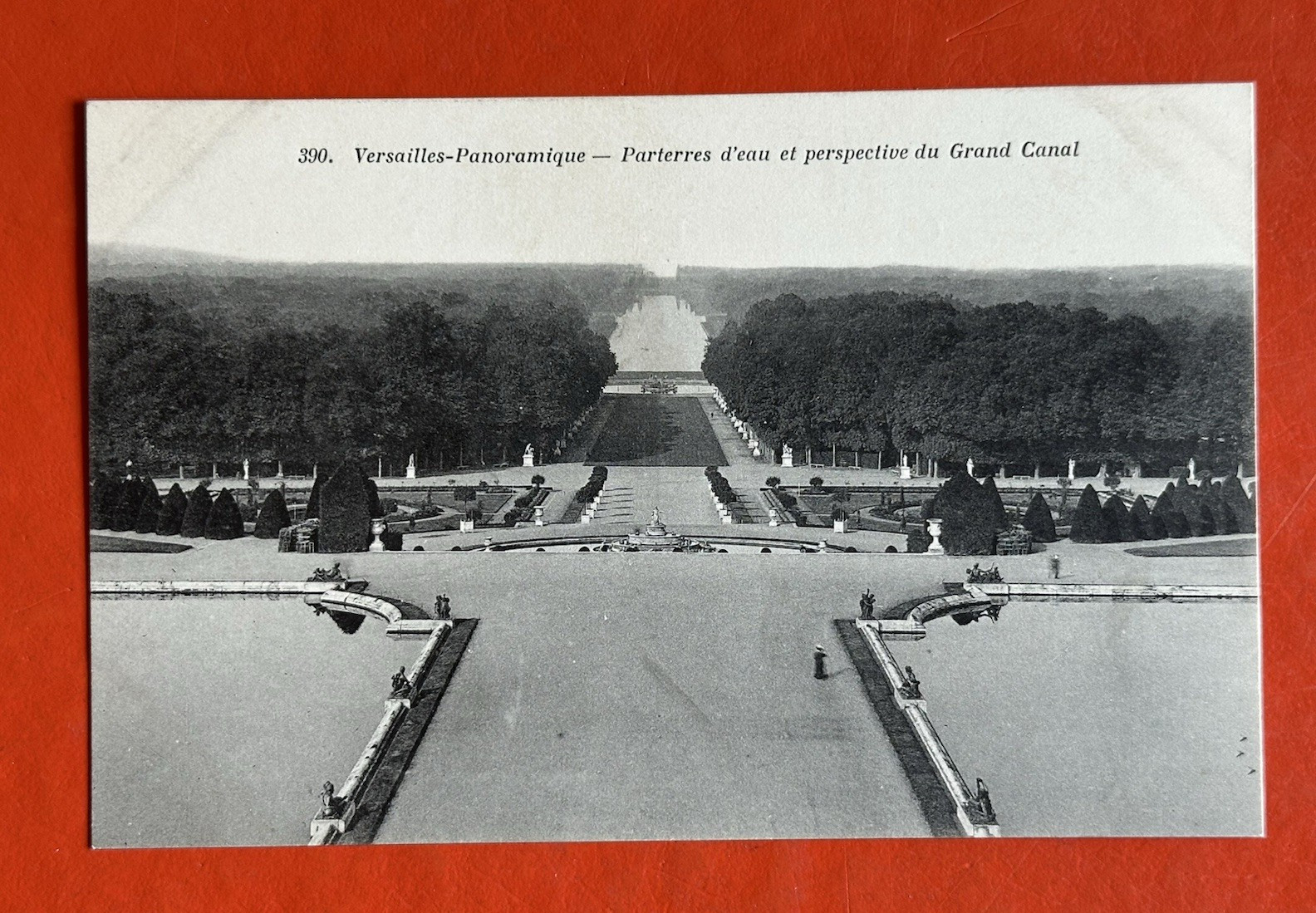 1909 VERSAILLES FRANCE Antique Postcard  ~PANORAMIC VIEW ~ GRAND CANAL
