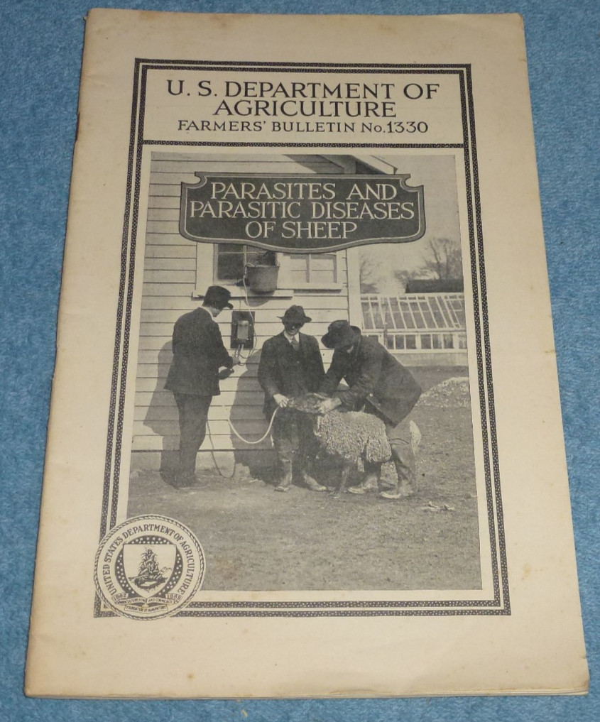 1946 USDA Farmers Bulletin #1330 Parasites & Parasitic Diseases of Sheep