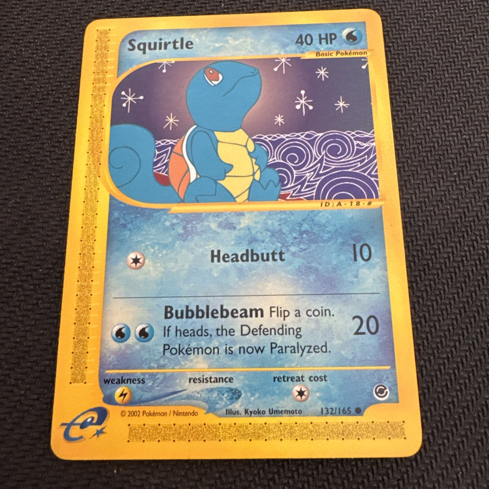 Squirtle 132/165 | Expedition | E-Series | Regular | LP condition | Pokemon TCG