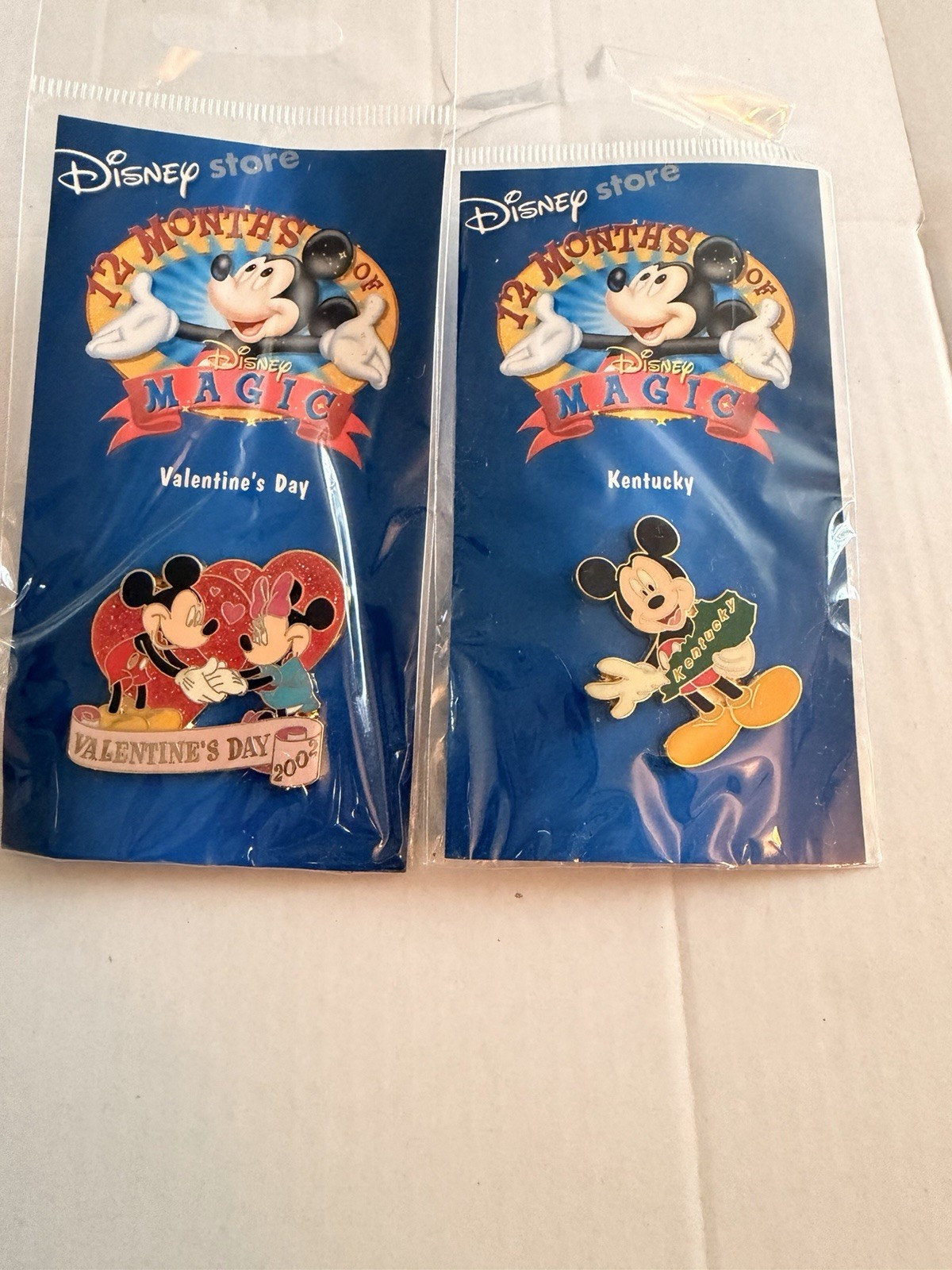 Disney Store 12 Months of Magic Pins Lot Valentine's Day Kentucky Mickey Minnie